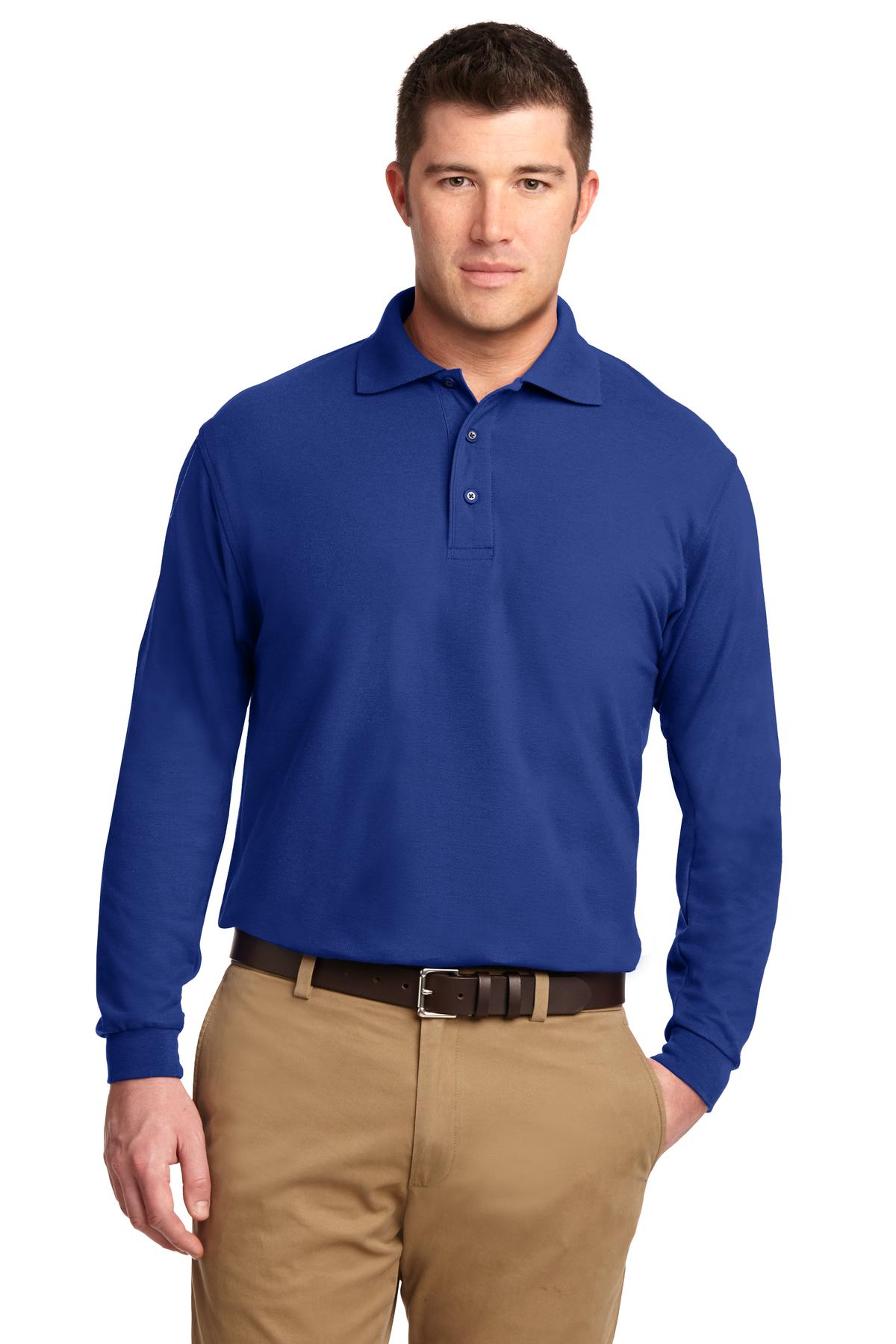 Port Authority ® Tall Silk Touch™ Long Sleeve Polo. TLK500LS - Image 4