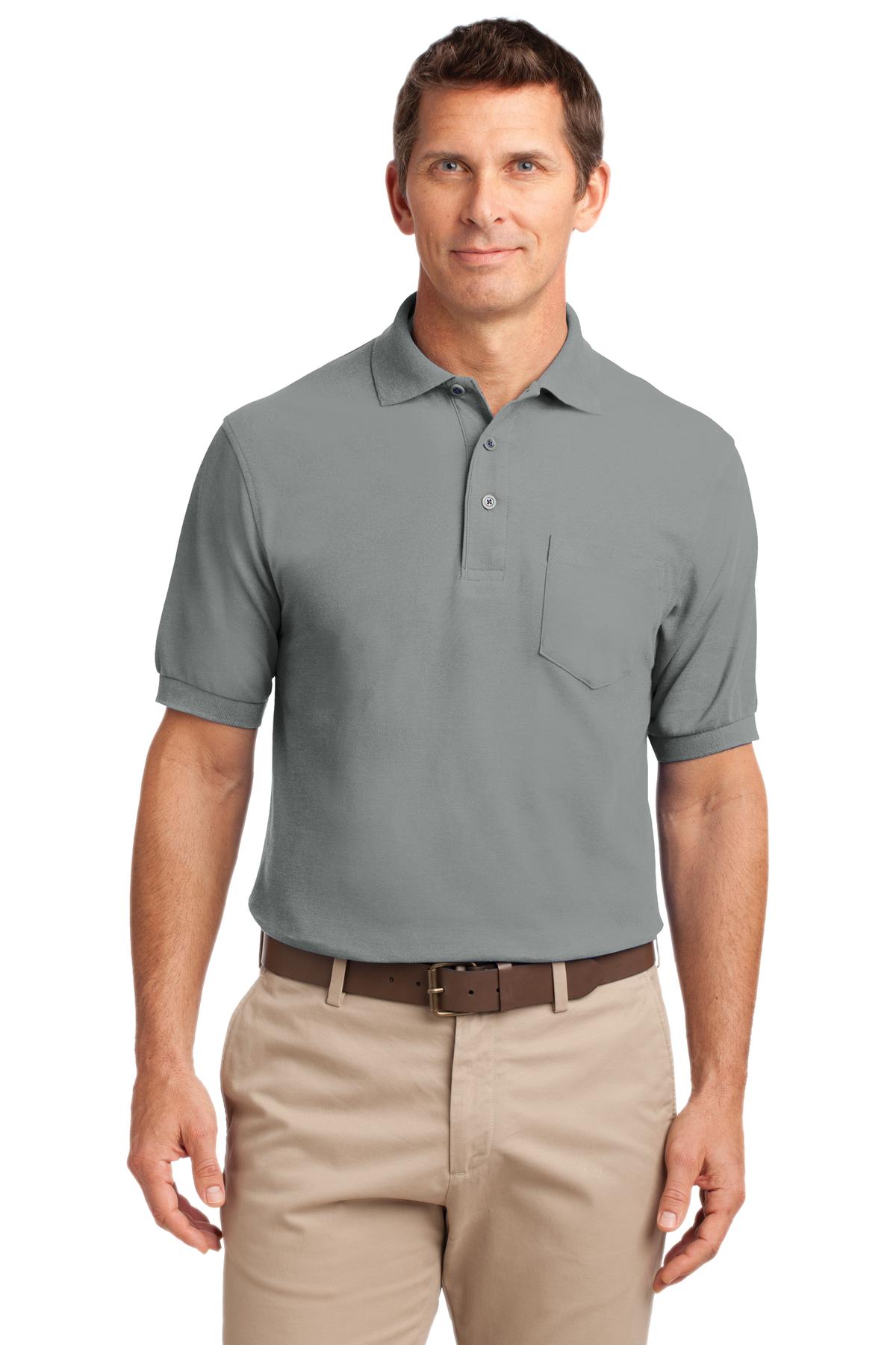 Port Authority ® Tall Silk Touch™ Polo with Pocket. TLK500P - Image 2