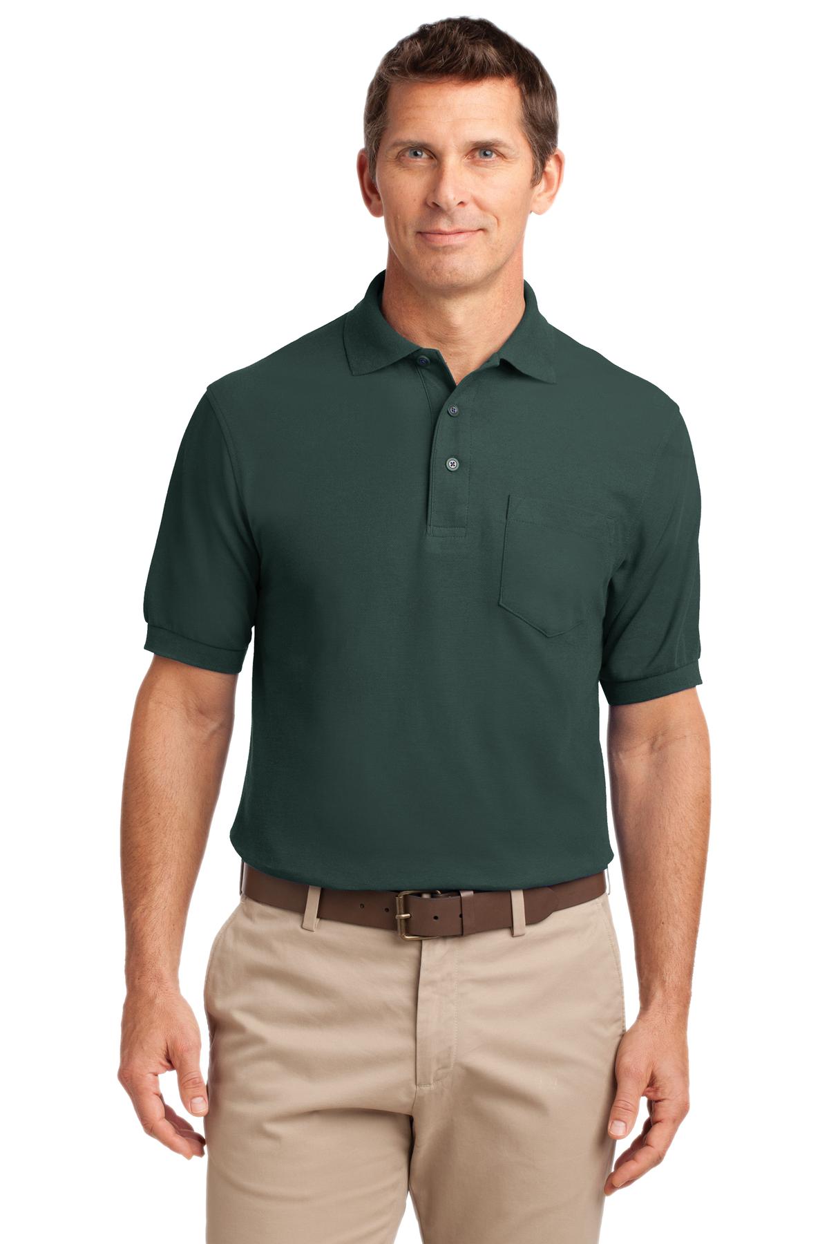 Port Authority ® Tall Silk Touch™ Polo with Pocket. TLK500P - Image 3