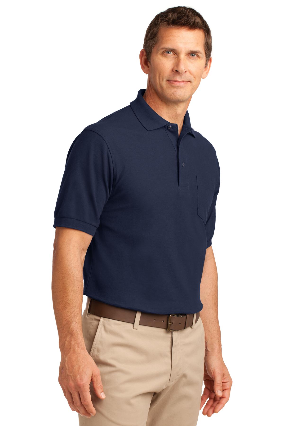 Port Authority Tall Silk Touch Polo with Pocket. TLK500P