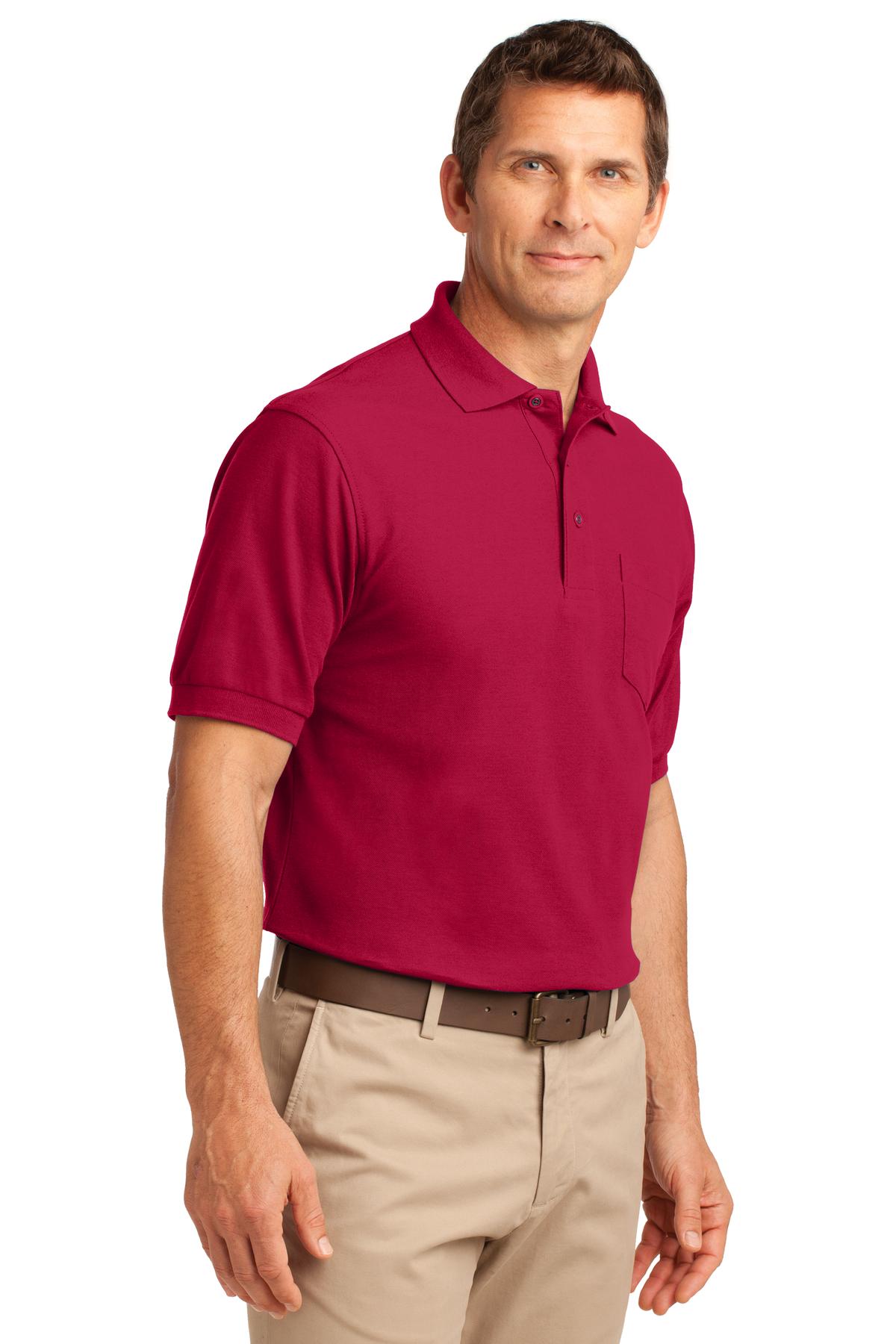 Port Authority Tall Silk Touch Polo with Pocket. TLK500P