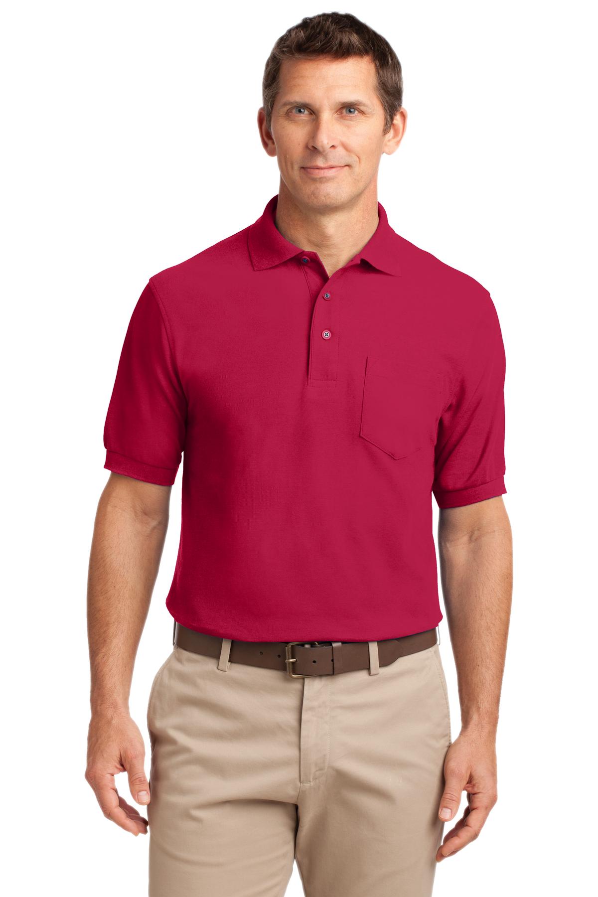 Port Authority ® Tall Silk Touch™ Polo with Pocket. TLK500P - Image 5