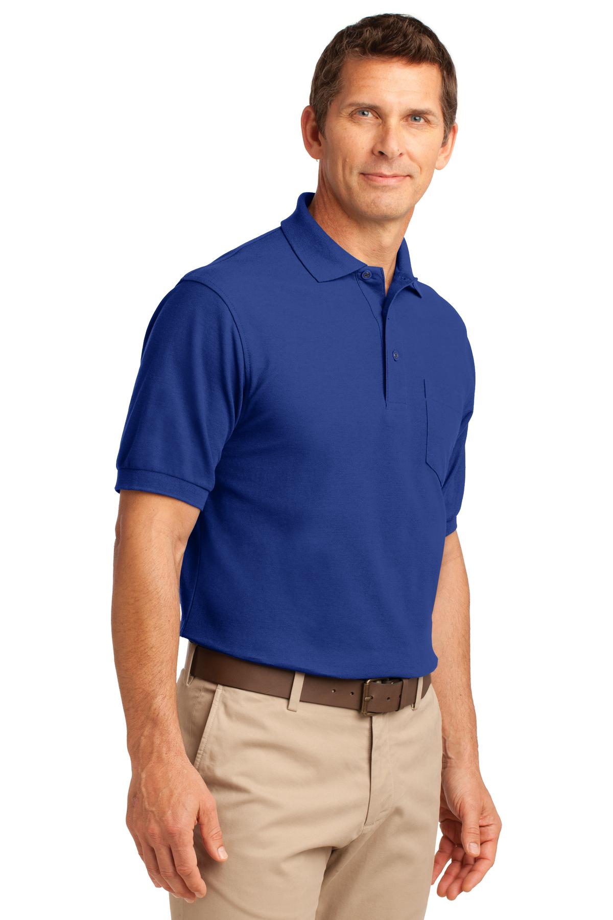 Port Authority Tall Silk Touch Polo with Pocket. TLK500P