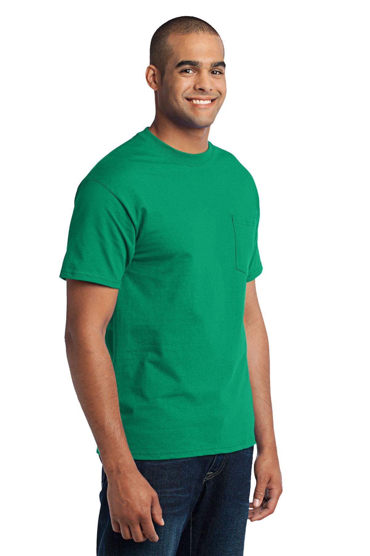 Port & Co Core Blend Pocket Tee. PC55P