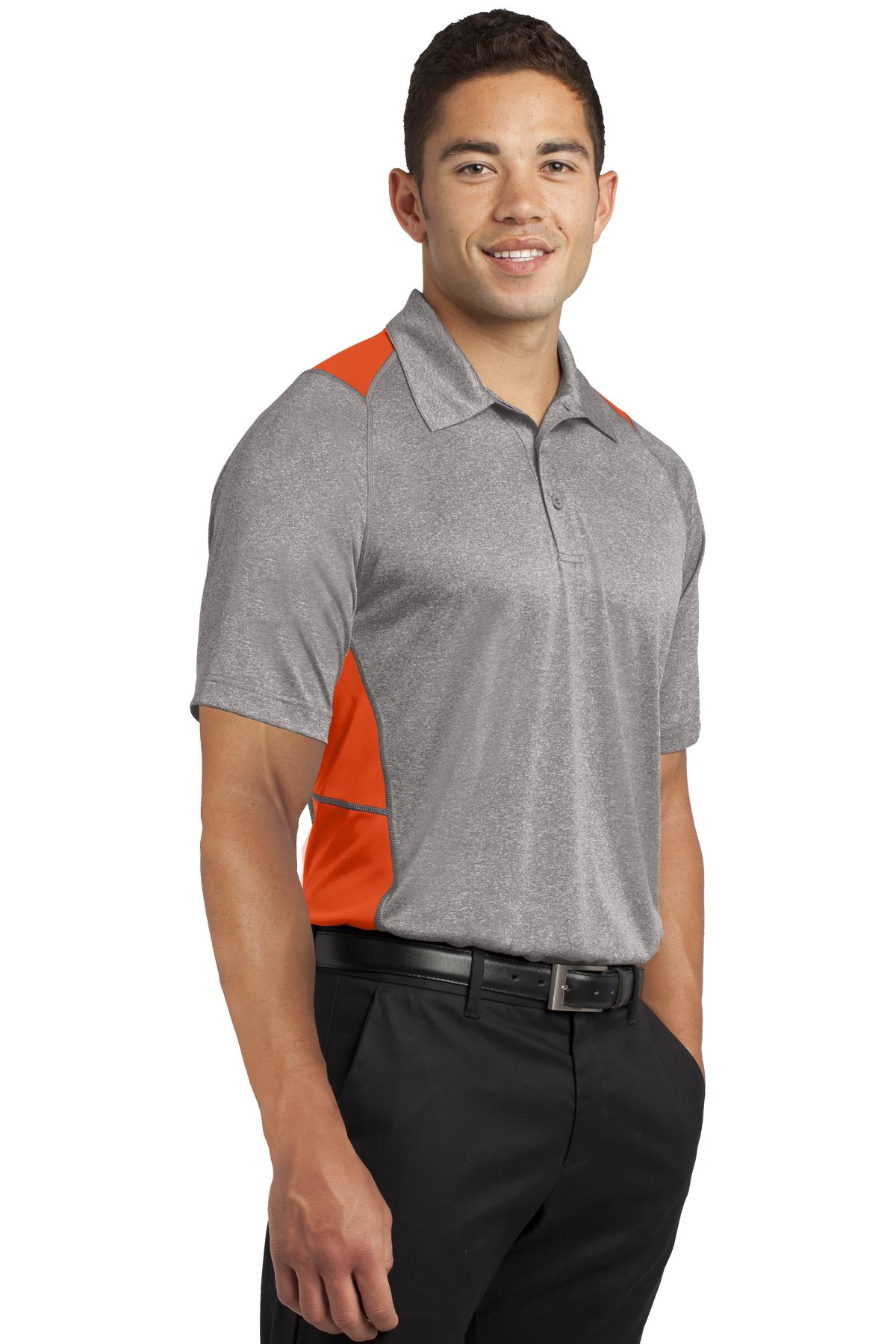 Sport-Tek Heather Colorblock Contender Polo. ST665