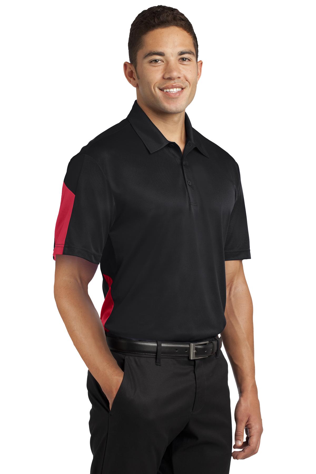 Sport-Tek PosiCharge Active Textured Colorblock Polo. ST695