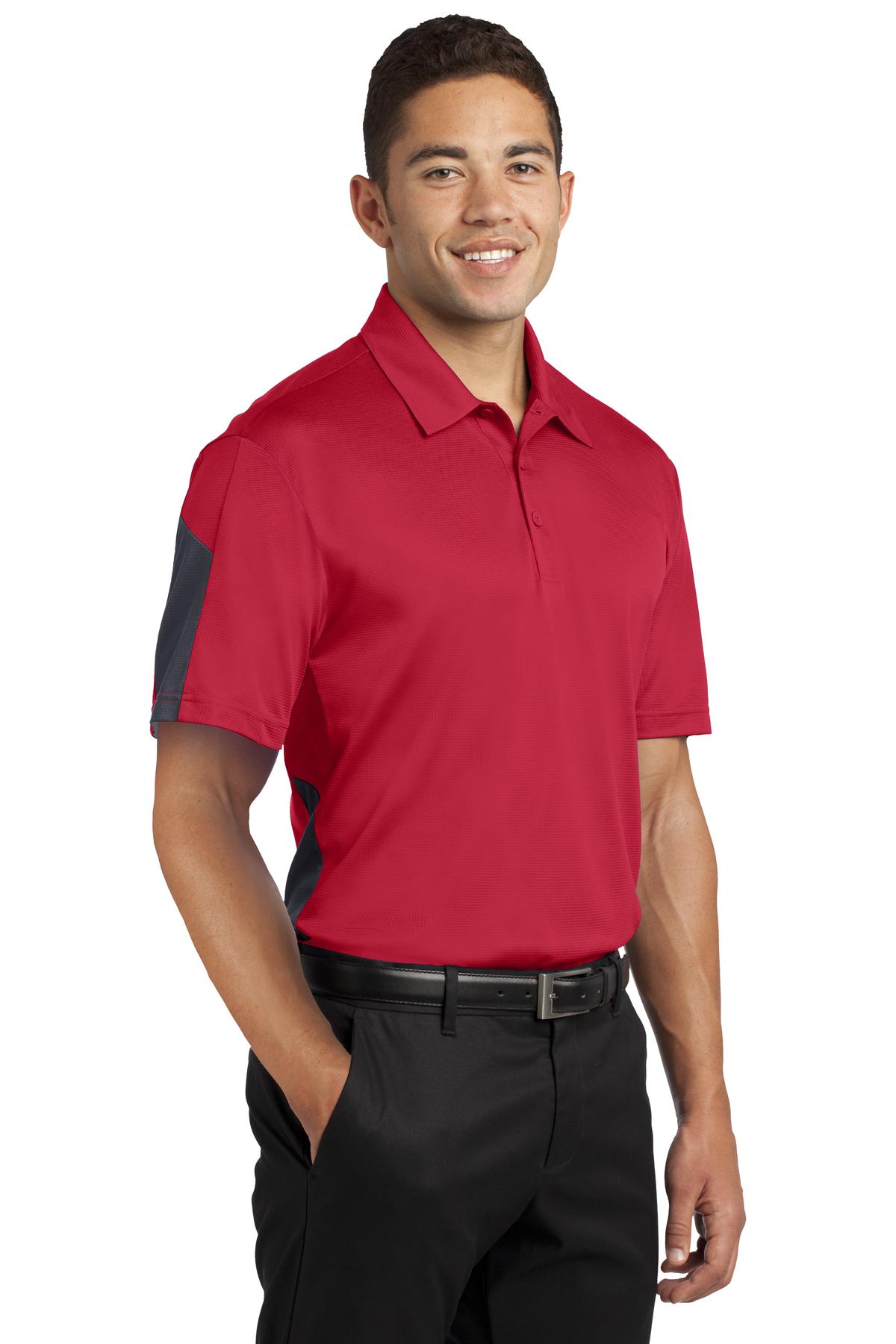 Sport-Tek PosiCharge Active Textured Colorblock Polo. ST695