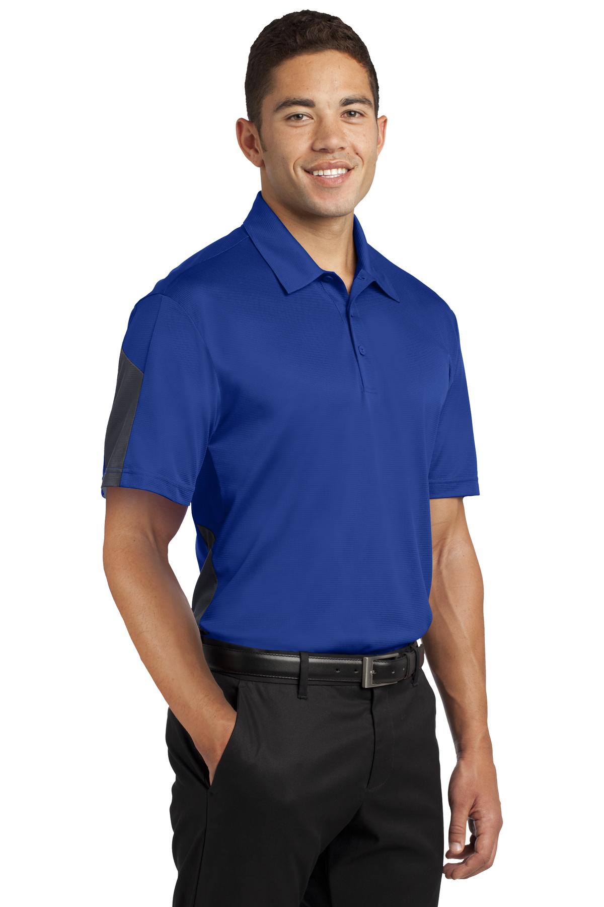 Sport-Tek PosiCharge Active Textured Colorblock Polo. ST695