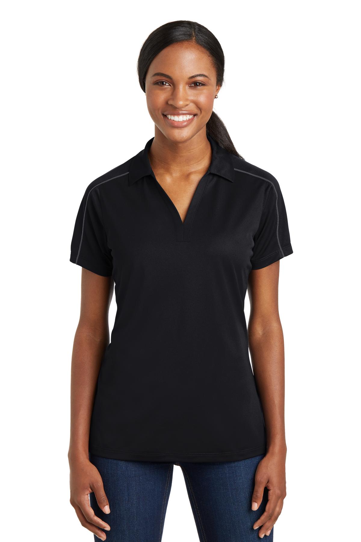 Sport-Tek Ladies Micropique Sport-Wick Piped Polo - LST653