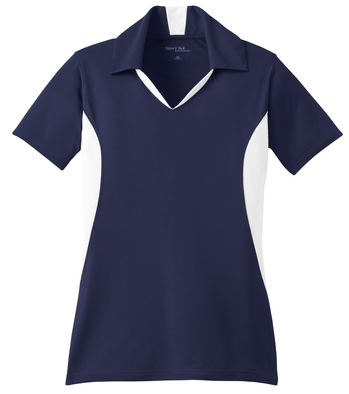 Sport-Tek Women's Side Blocked Micropique Sport-Wick Polo. LST655