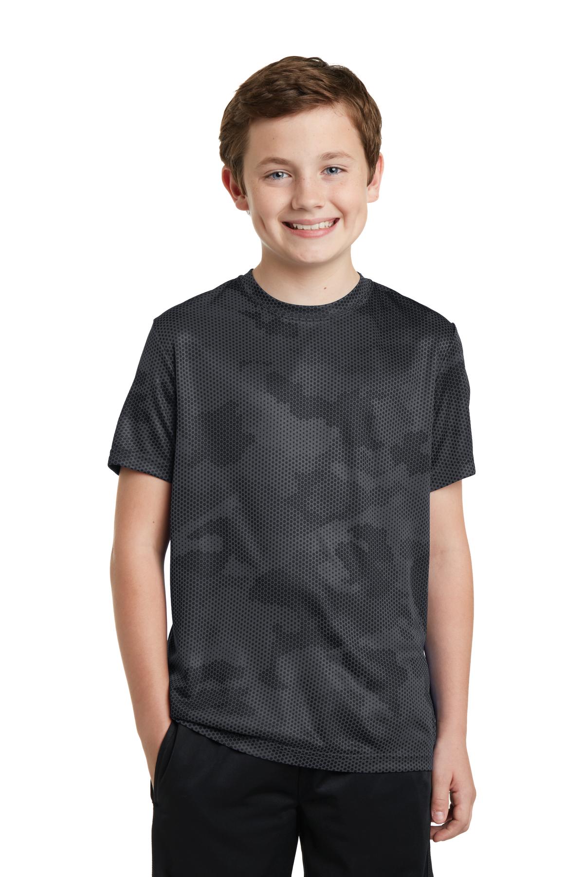 Sport-Tek Activewear Youth T-Shirts for Hospitality ® Youth CamoHex Tee.-Sport-Tek