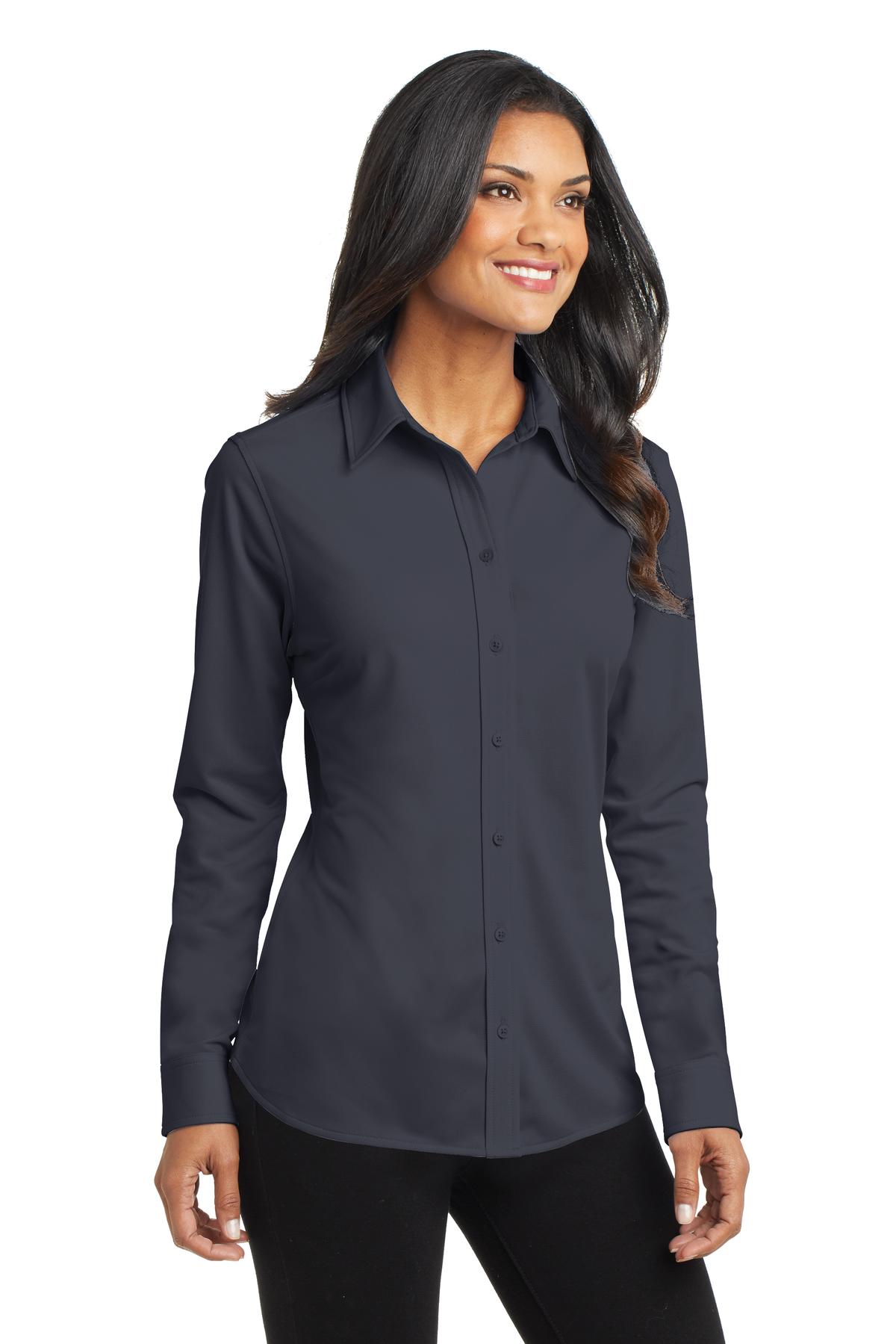 Port Authority Women's Dimension Knit Dress Shirt. L570