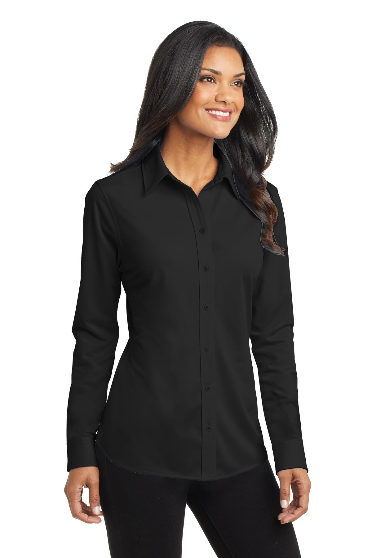 Port Authority Women's Dimension Knit Dress Shirt. L570