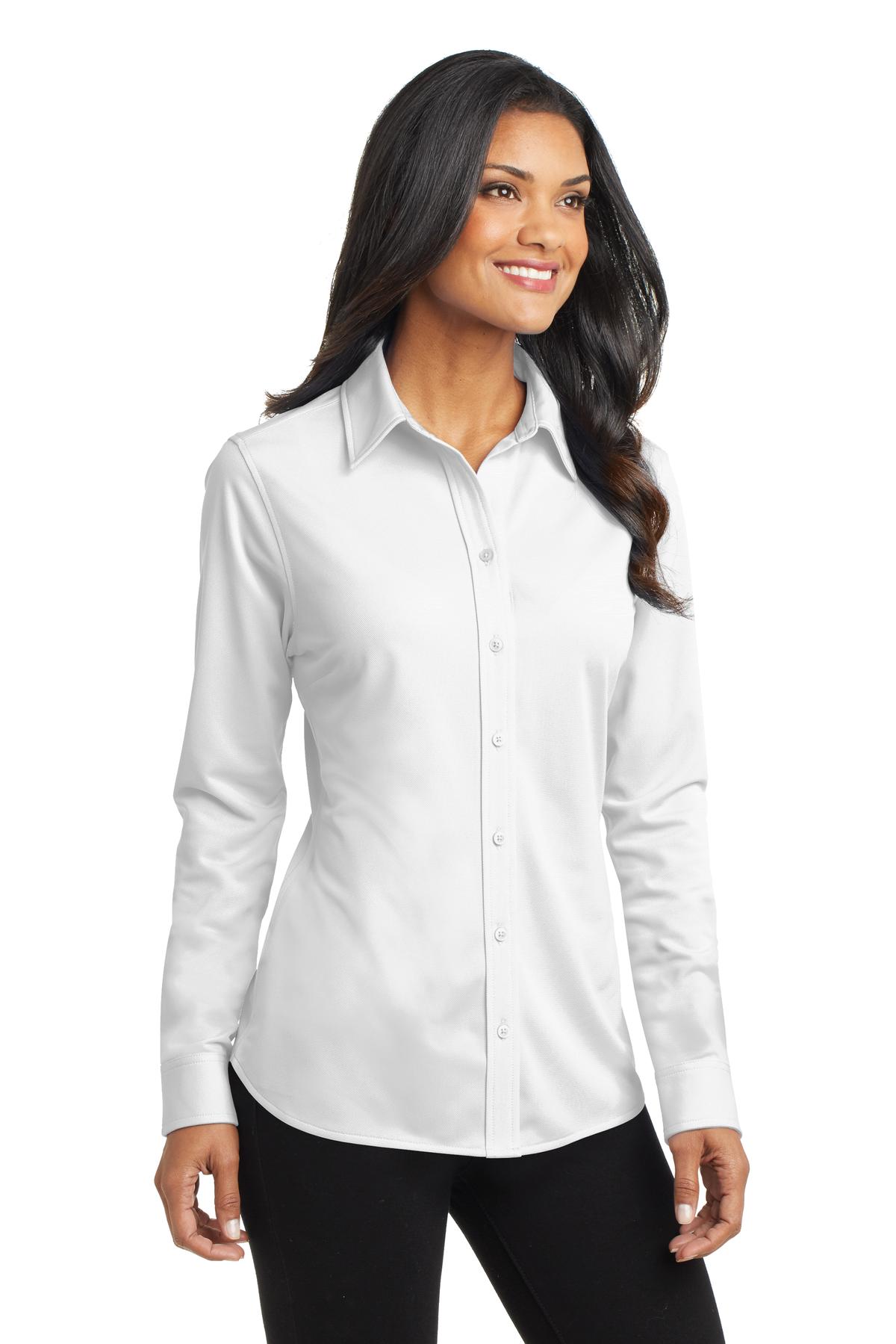 Port Authority Women's Dimension Knit Dress Shirt. L570