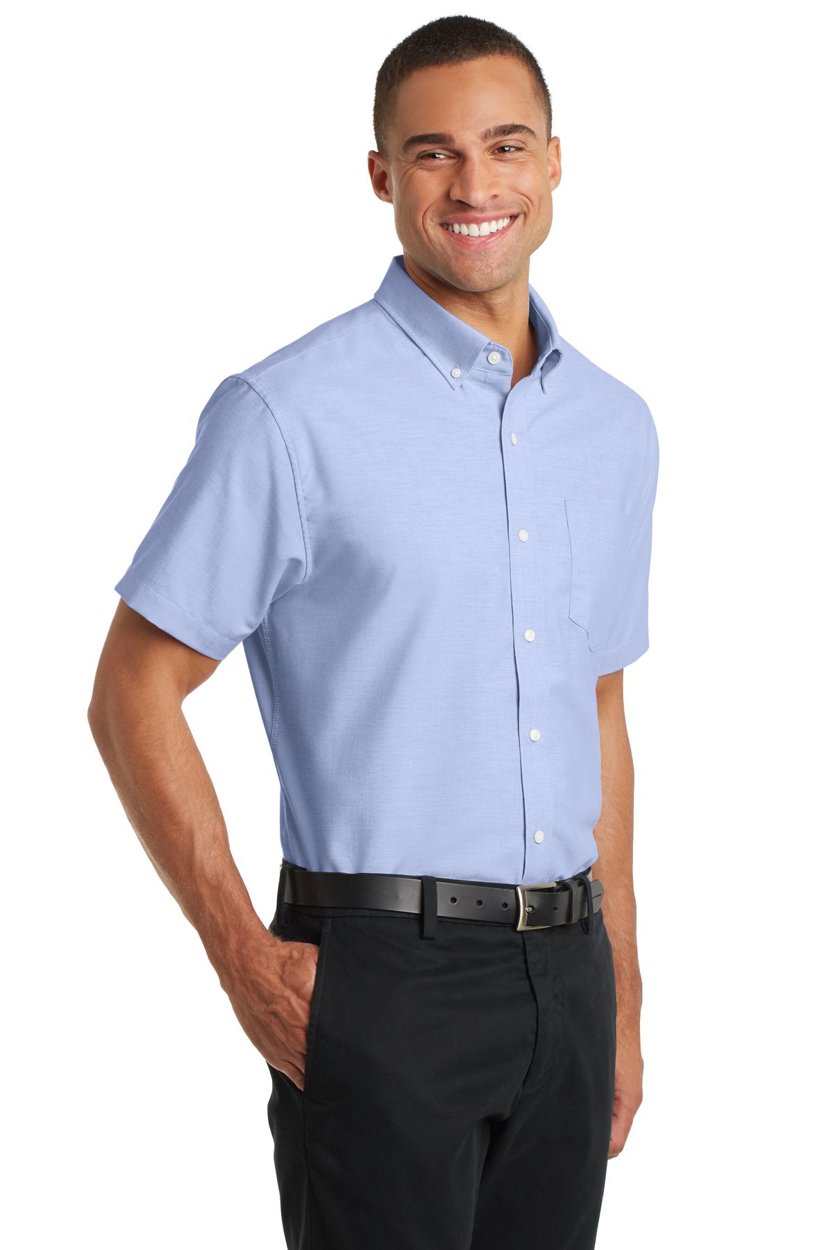 Port Authority Short Sleeve SuperPro Oxford Shirt. S659