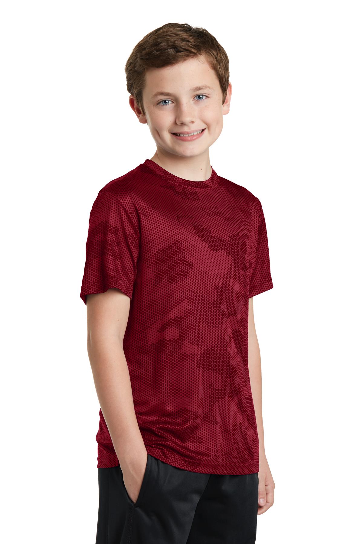 Sport-Tek Youth CamoHex Tee. YST370