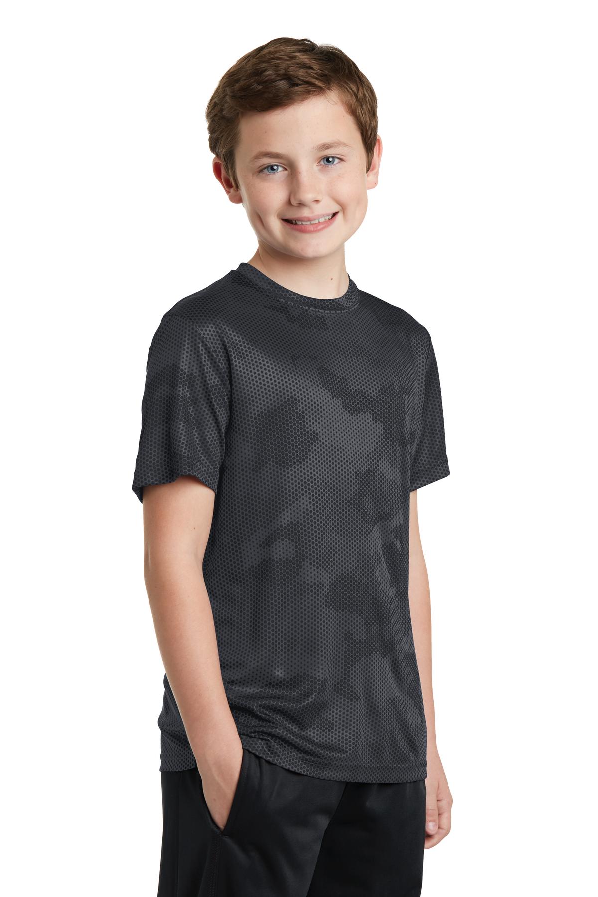Sport-Tek Youth CamoHex Tee. YST370