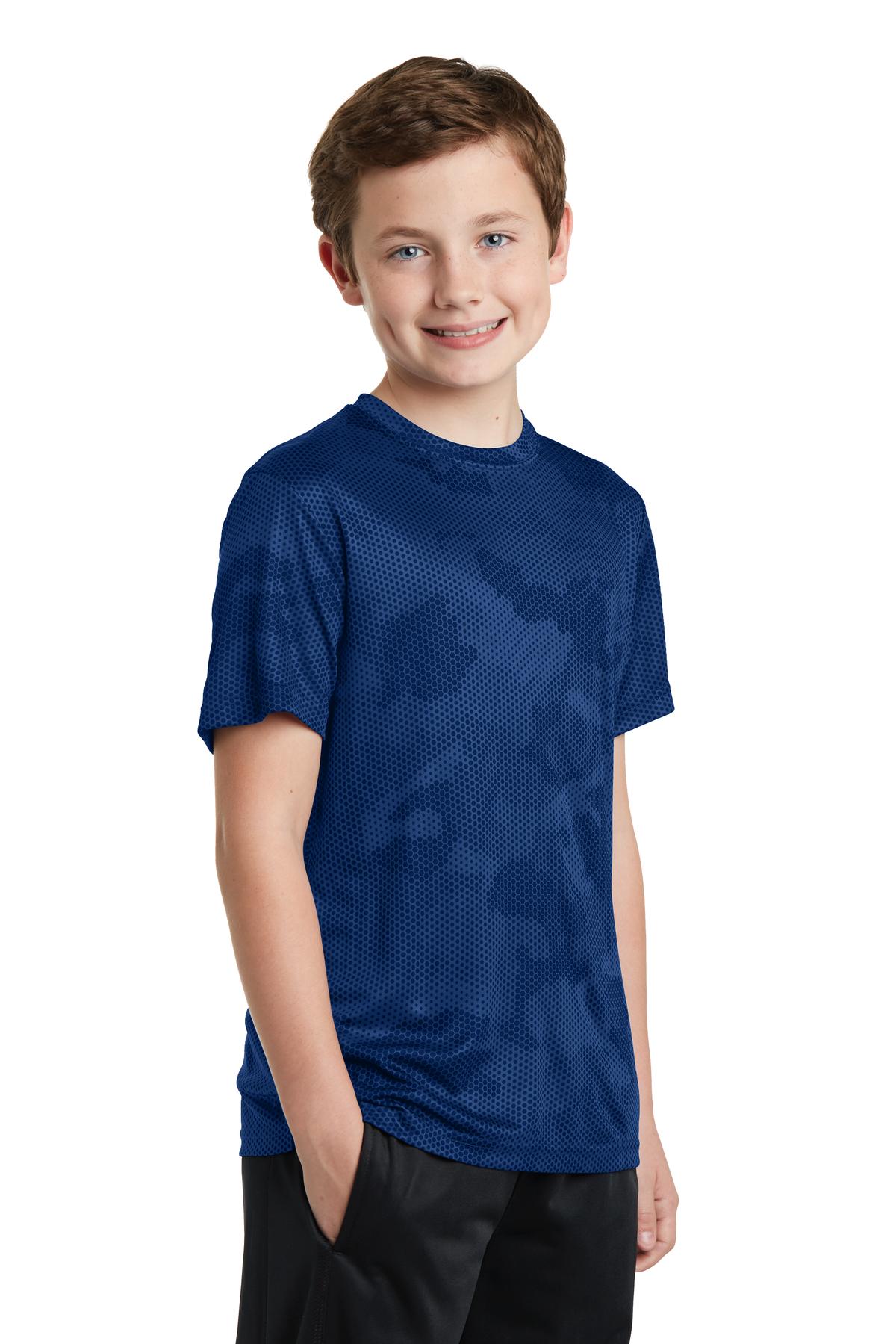 Sport-Tek Youth CamoHex Tee. YST370