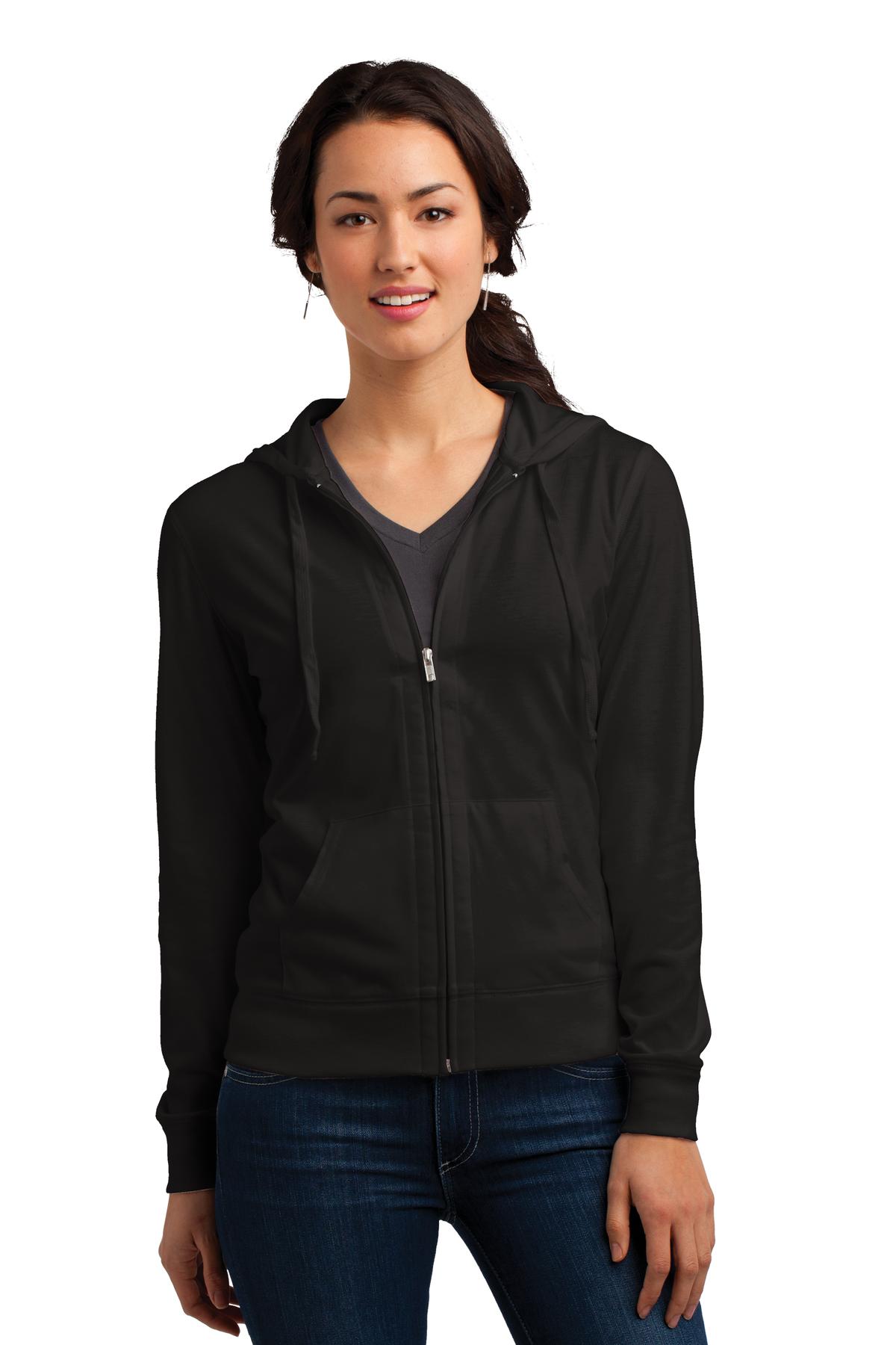 District Women&#8216;s Fitted Jersey Full-Zip Hoodie-District