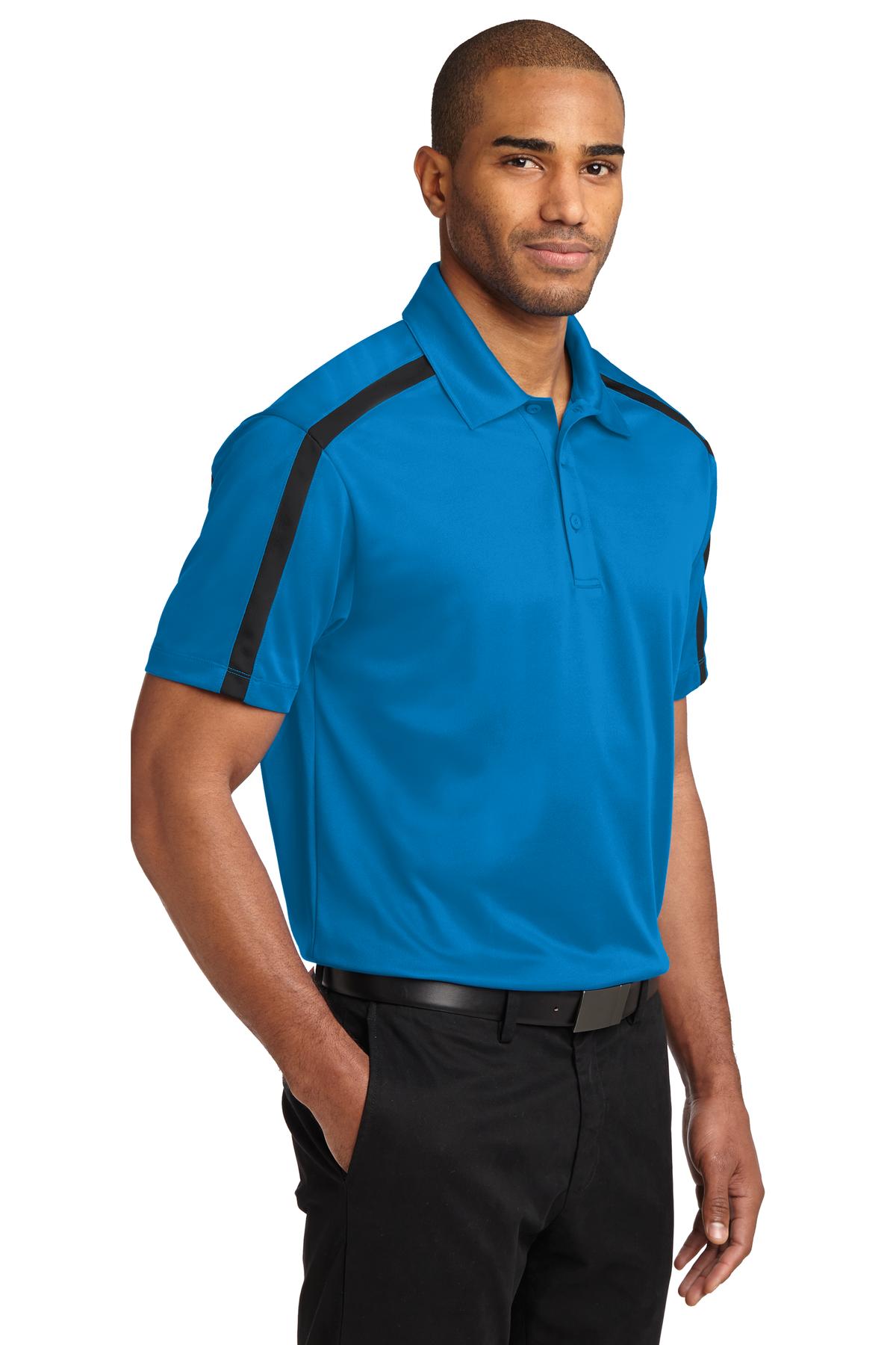Port Authority Silk Touch Performance Colorblock Stripe Polo. K547