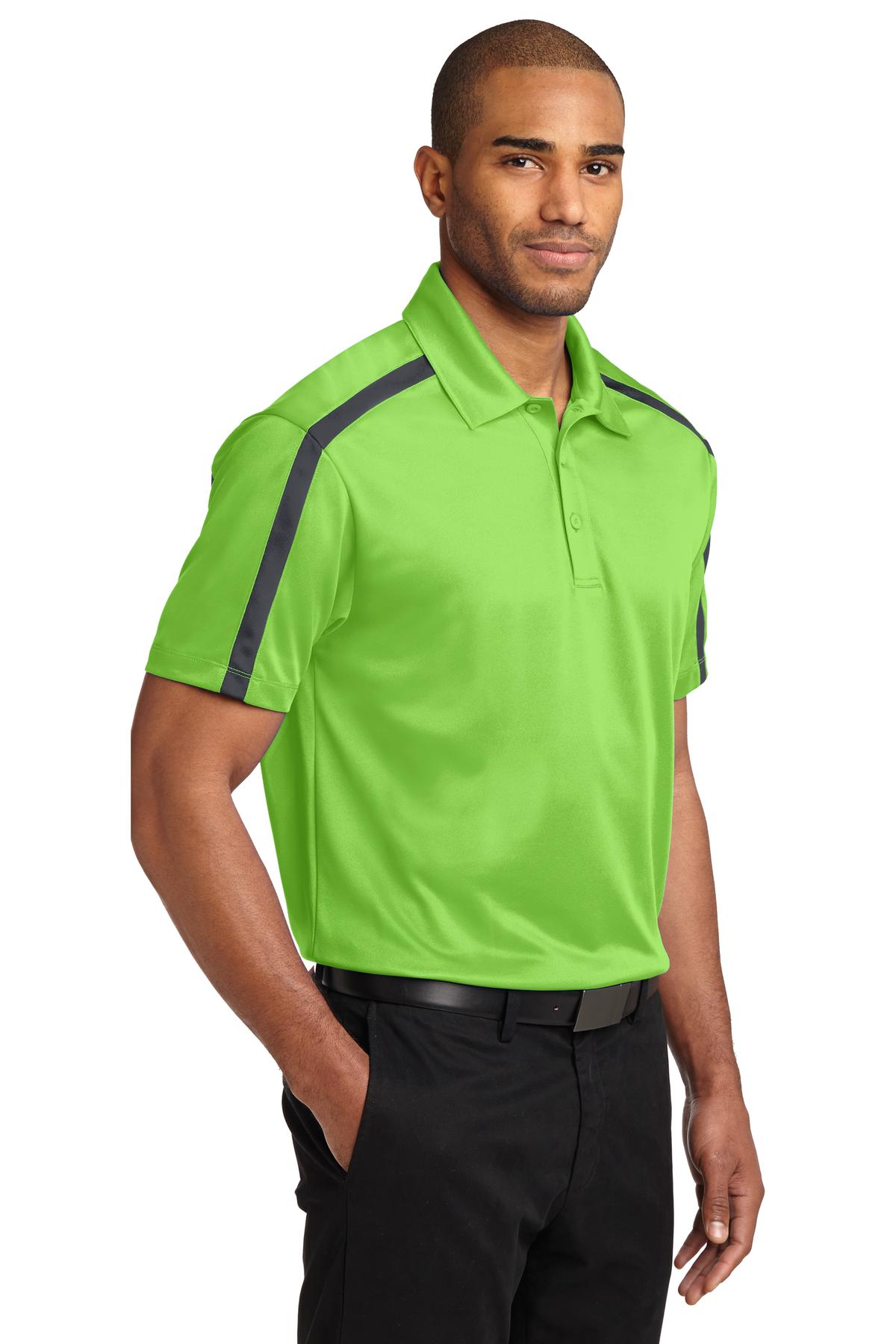 Port Authority Silk Touch Performance Colorblock Stripe Polo. K547