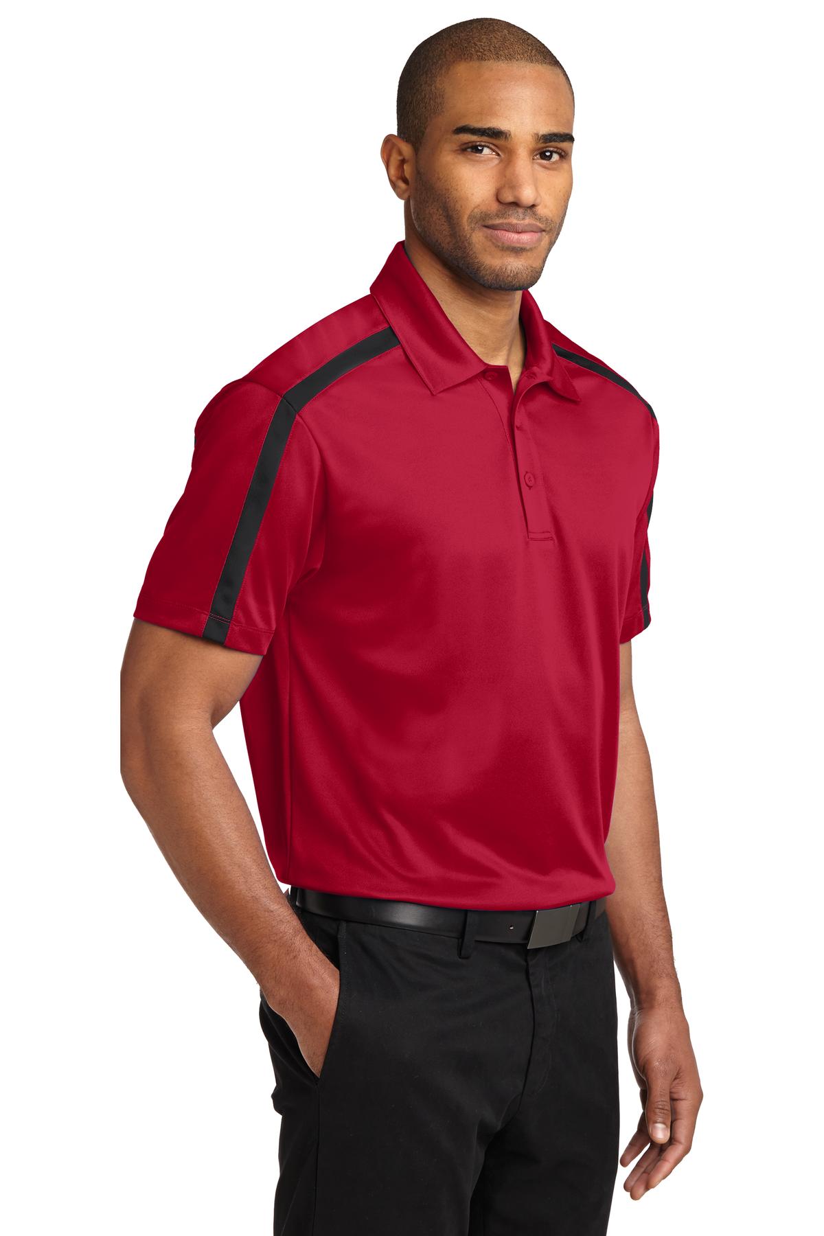 Port Authority Silk Touch Performance Colorblock Stripe Polo. K547