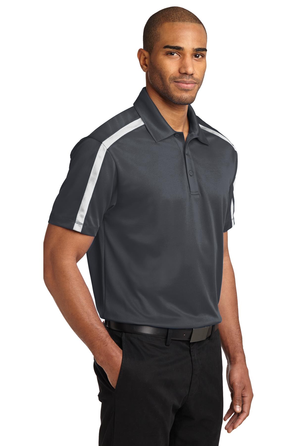 Port Authority Silk Touch Performance Colorblock Stripe Polo. K547