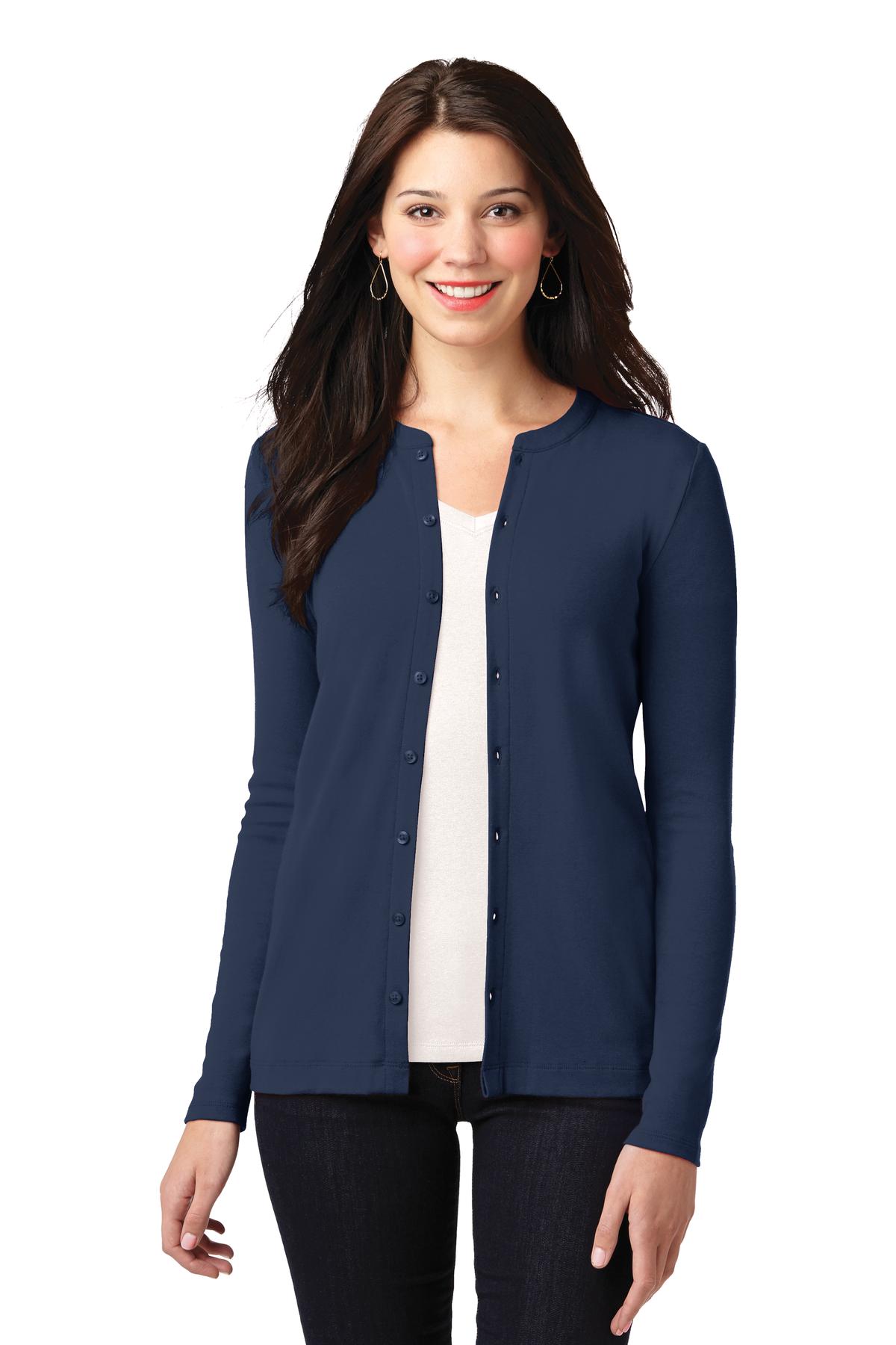 Port Authority ® Women's Concept Stretch Button-Front Cardigan. LM1008 - Image 2