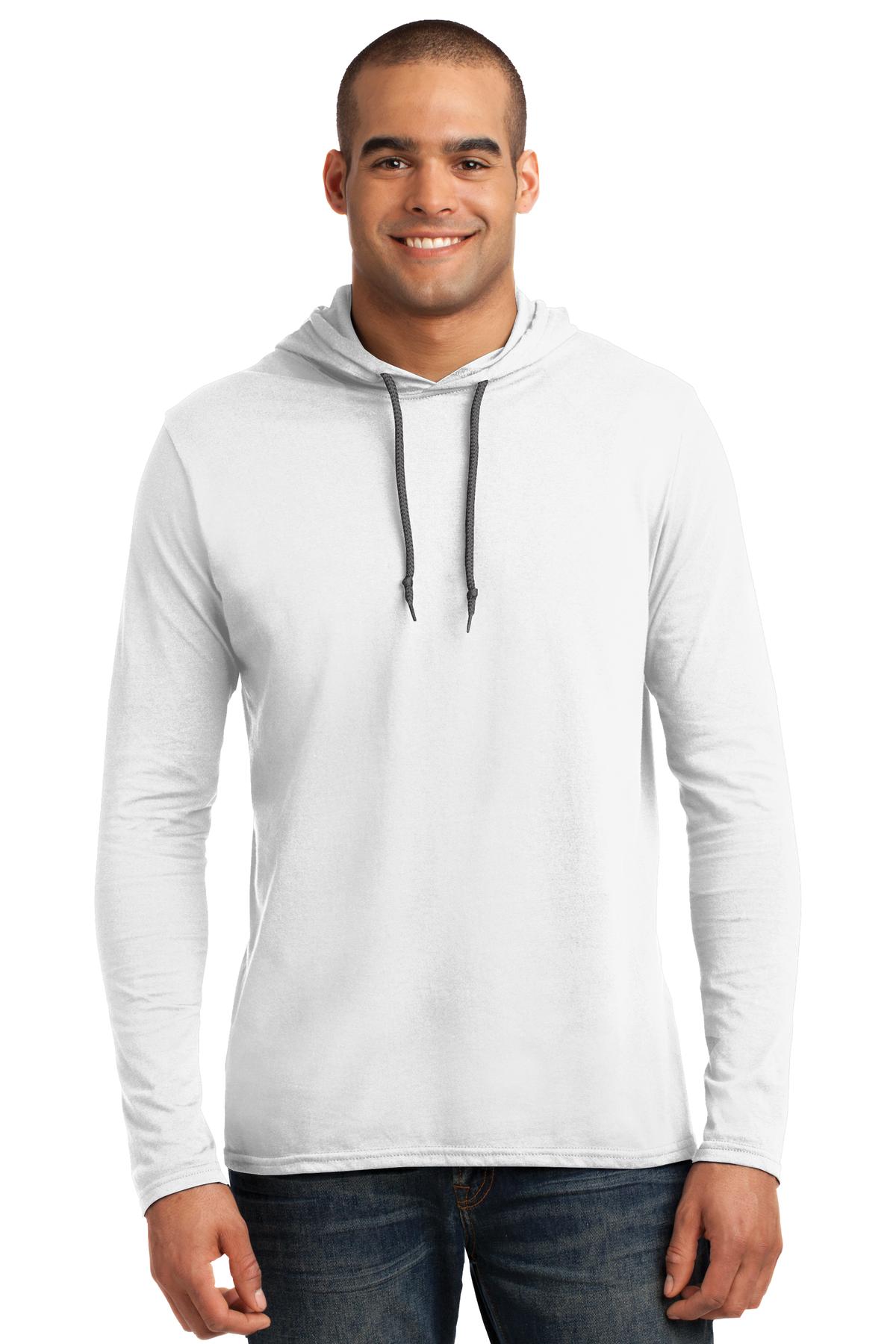 Gildan 100% Ring Spun Cotton Long Sleeve Hooded T-Shirt-