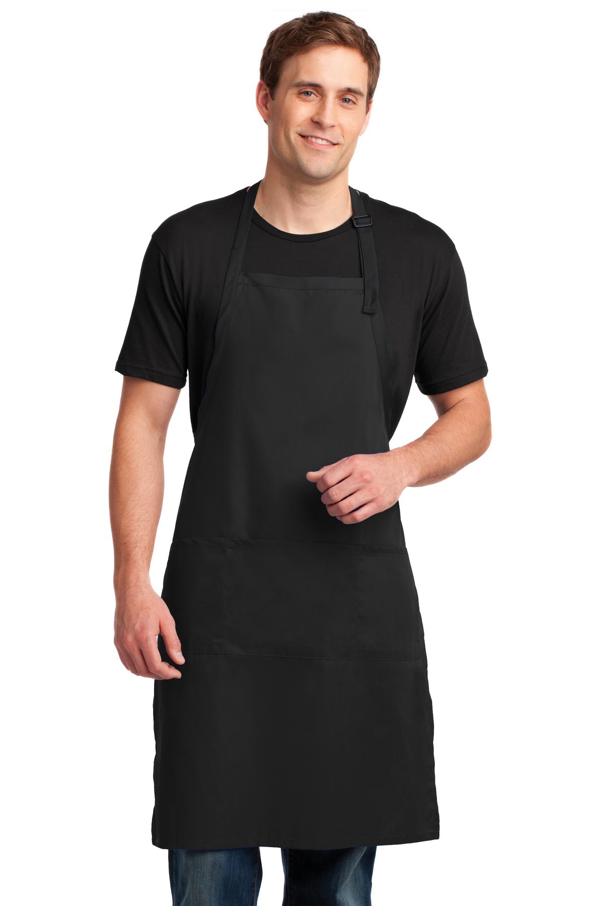 Port Authority Easy Care Extra Long Bib Apron with Stain Release-Port Authority