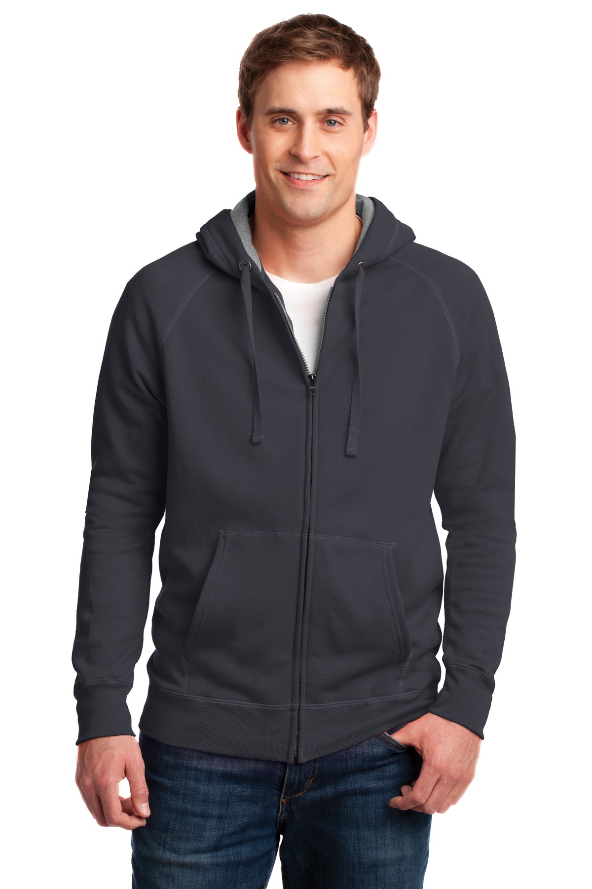 Hanes Nano Full-Zip Hooded Sweatshirt. HN280