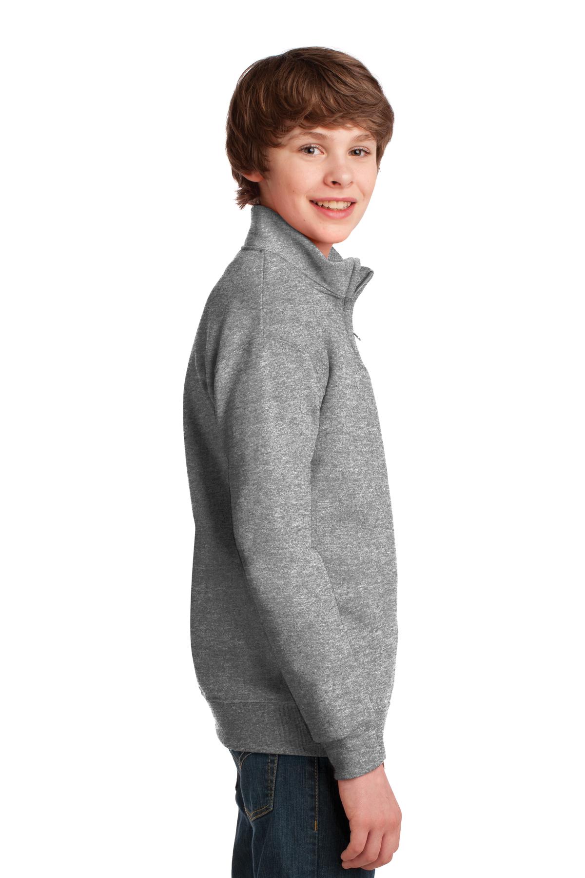 DISCONTINUED Jerzees Youth NuBlend 1/4-Zip Cadet Collar Sweatshirt 995Y