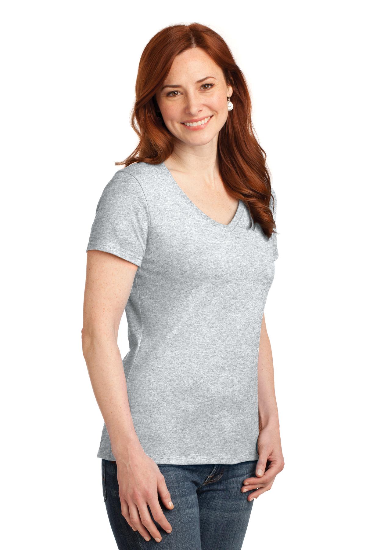 Hanes Women's Perfect-T Cotton V-Neck T-Shirt. S04V
