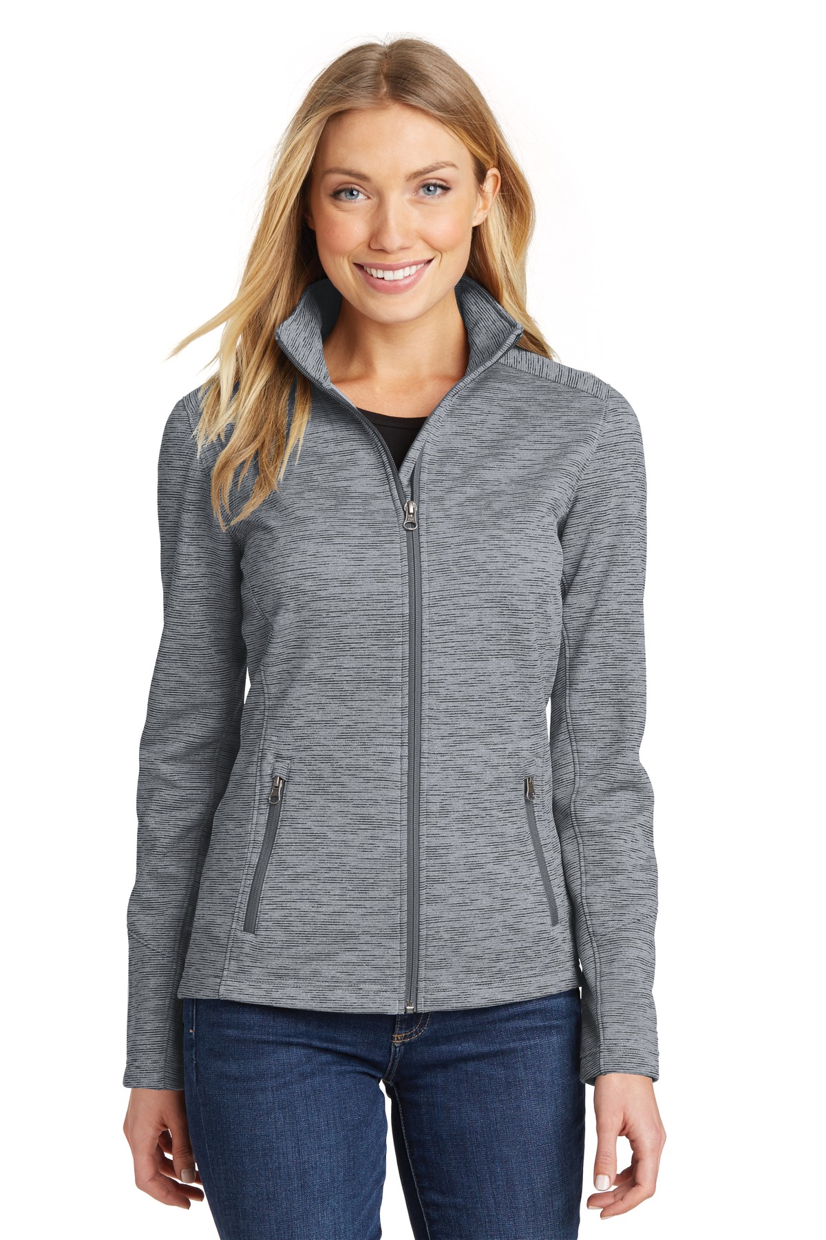 Port Authority ® Women's Digi Stripe Fleece Jacket. L231 - Image 2