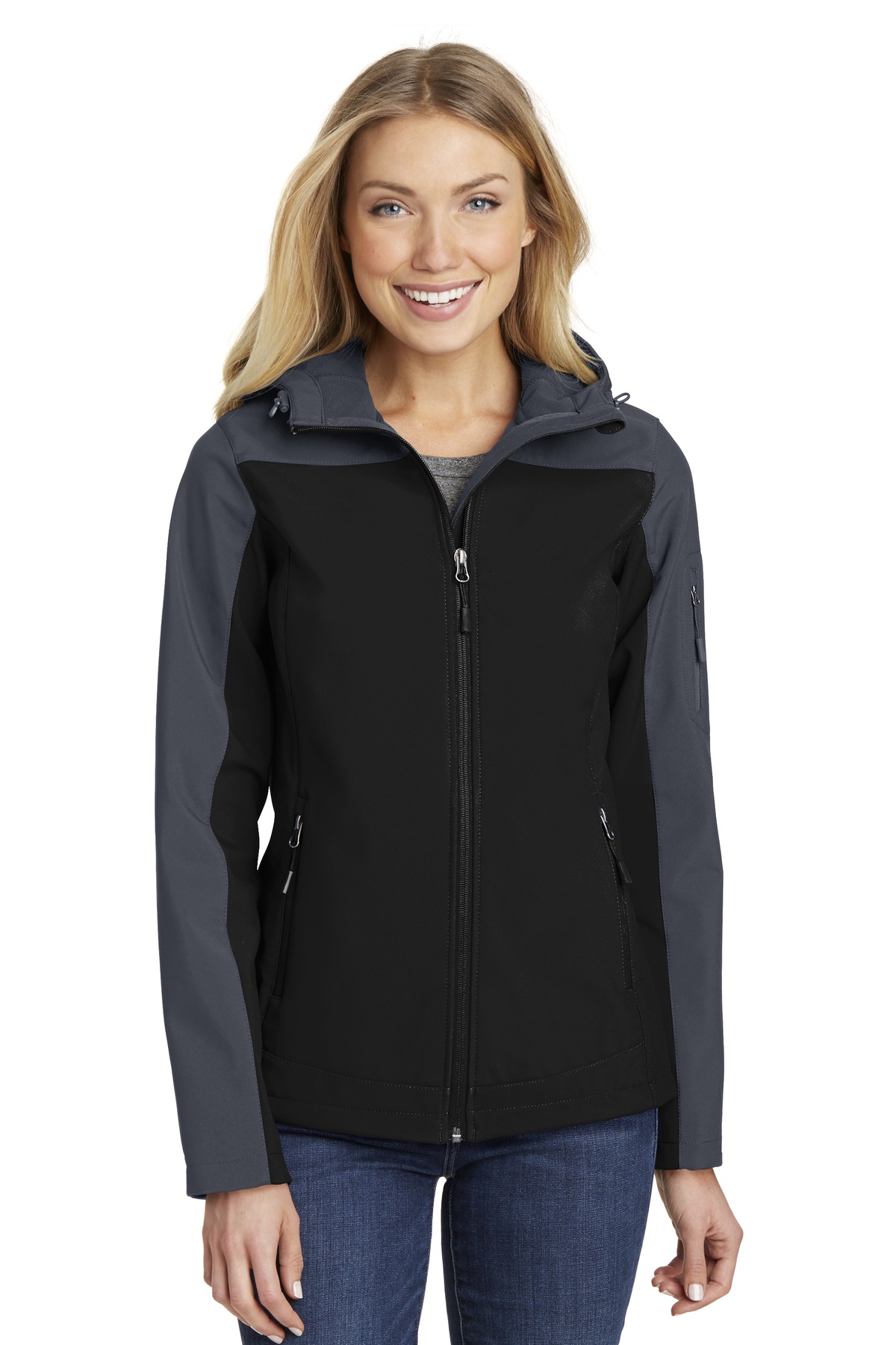 Port Authority Ladies Outerwear for Hospitality ® Ladies Hooded Core Soft Shell Jacket.-Port Authority