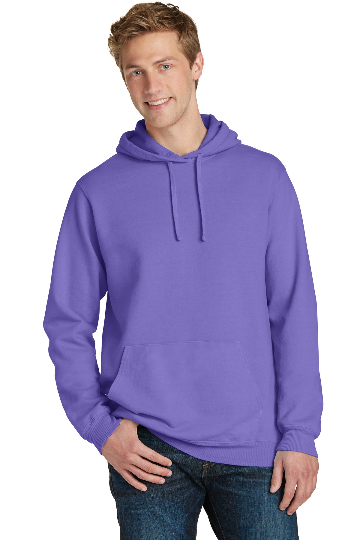 Port and Company Beach Wash Garment-Dye Pullover Hooded Sweatshirt. PC098H
