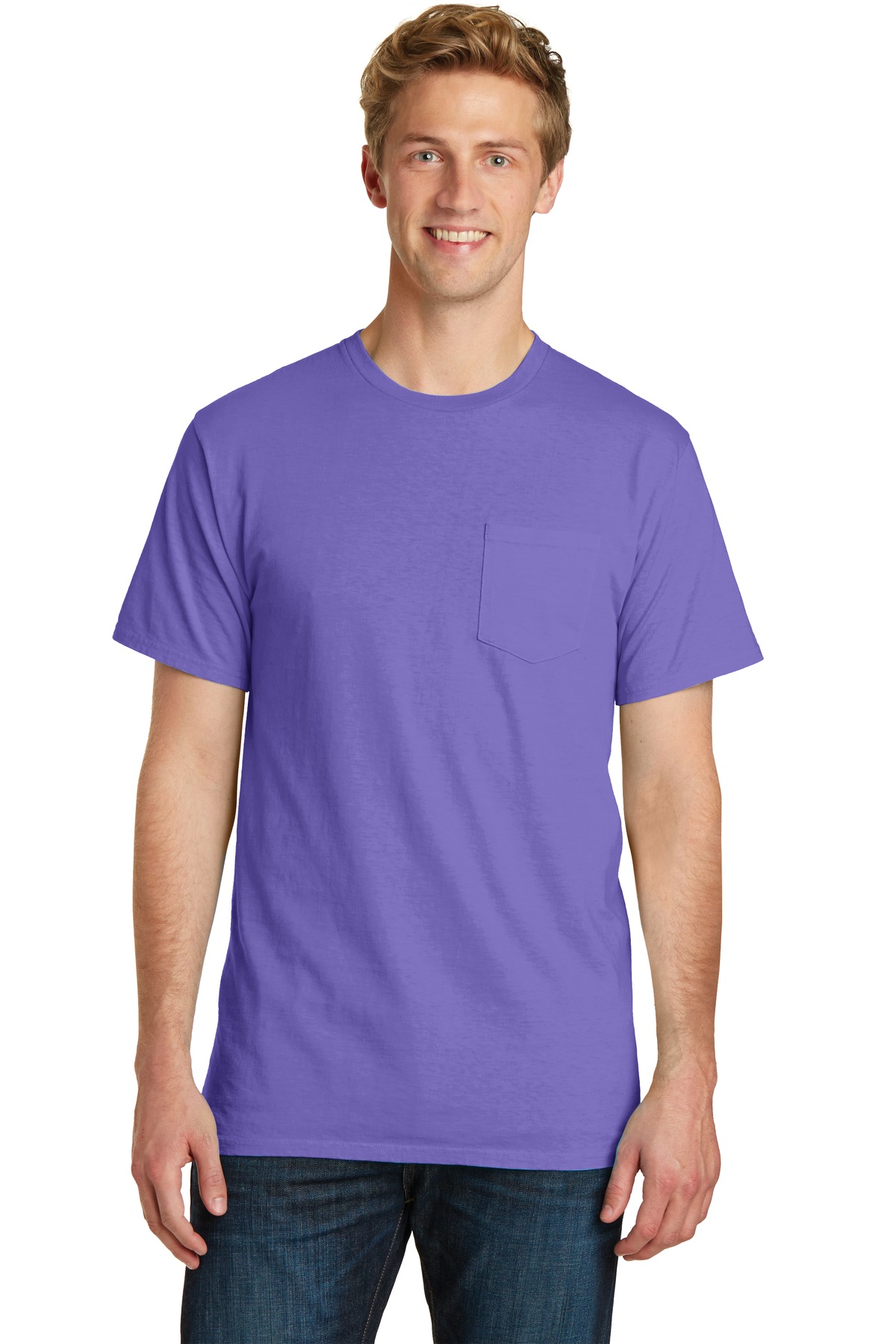 Port & Company Hospitality T-Shirts ® Beach Wash Garment-Dyed Pocket Tee.-Port & Company