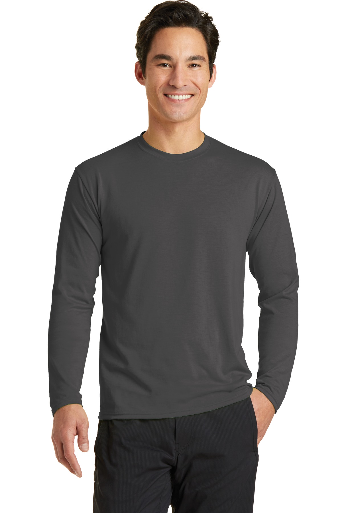 Port and Company Long Sleeve Performance Blend Tee. PC381LS