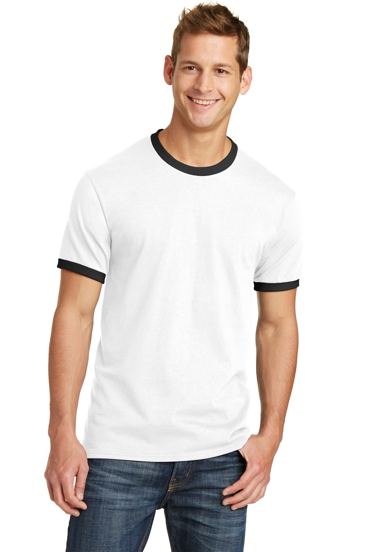 Port & Company Hospitality T-Shirts ® Core Cotton Ringer Tee.-Port & Company
