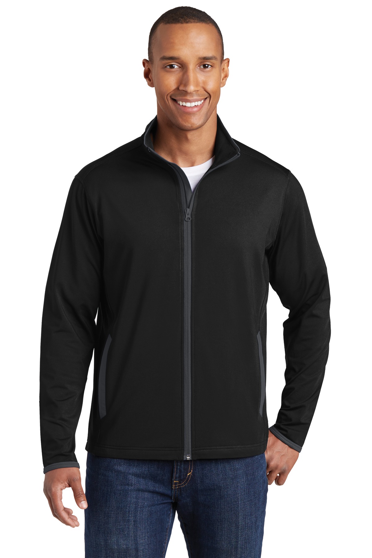 Sport-Tek Hospitality Activewear Sweatshirts & Fleece ® Sport-Wick® Stretch Contrast Full-Zip Jacket.-Sport-Tek