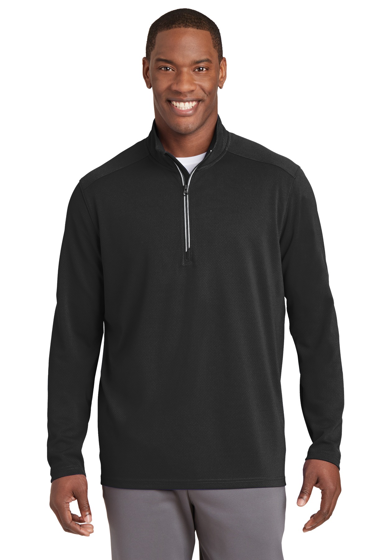 Sport-Tek Hospitality Activewear,Outerwear,Sweatshirts&Fleece ® Sport-Wick® Textured 1/4-Zip Pullover.-Sport-Tek