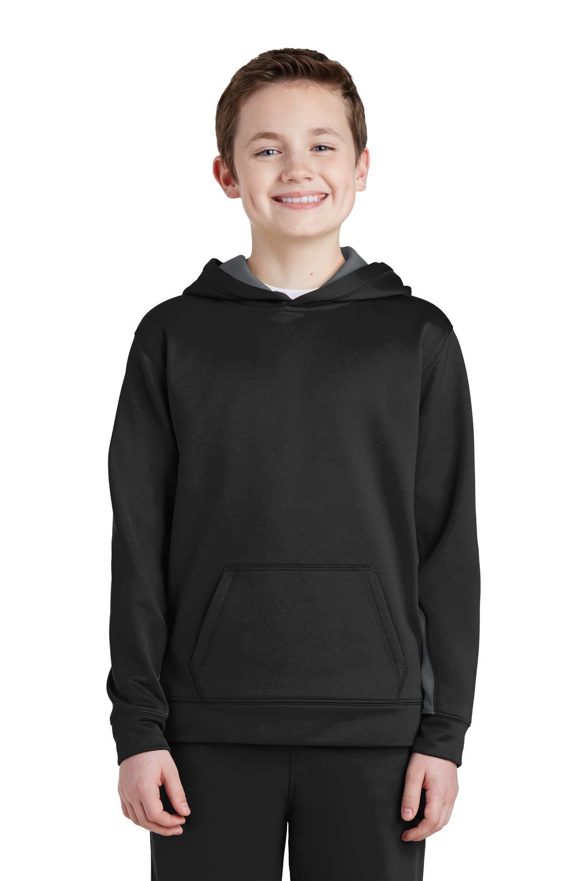 Sport-Tek Youth Sweatshirts & Fleece for Hospitality ® Youth Sport-Wick® Fleece Colorblock Hooded Pullover.-Sport-Tek