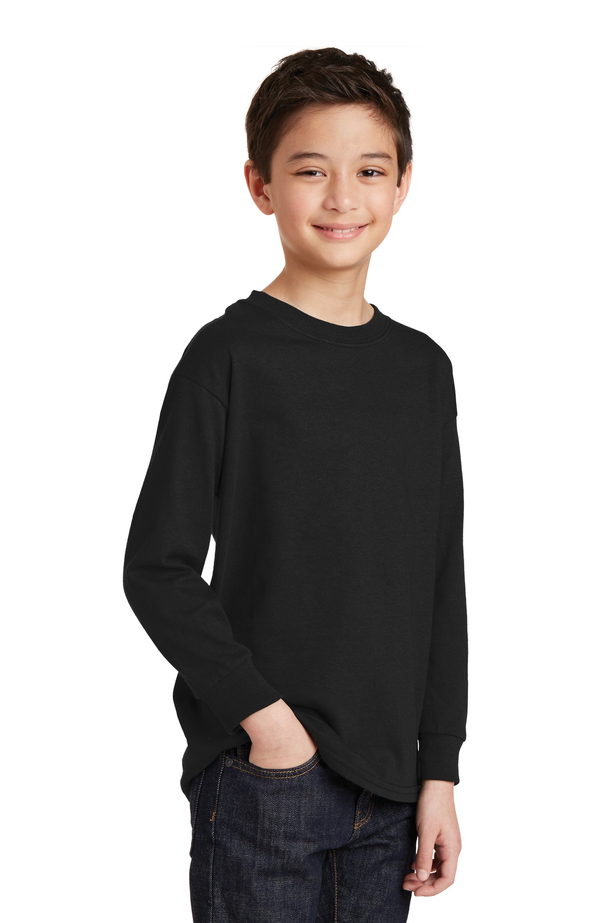 Gildan Youth Heavy Cotton 100% Cotton Long Sleeve T-Shirt. 5400B