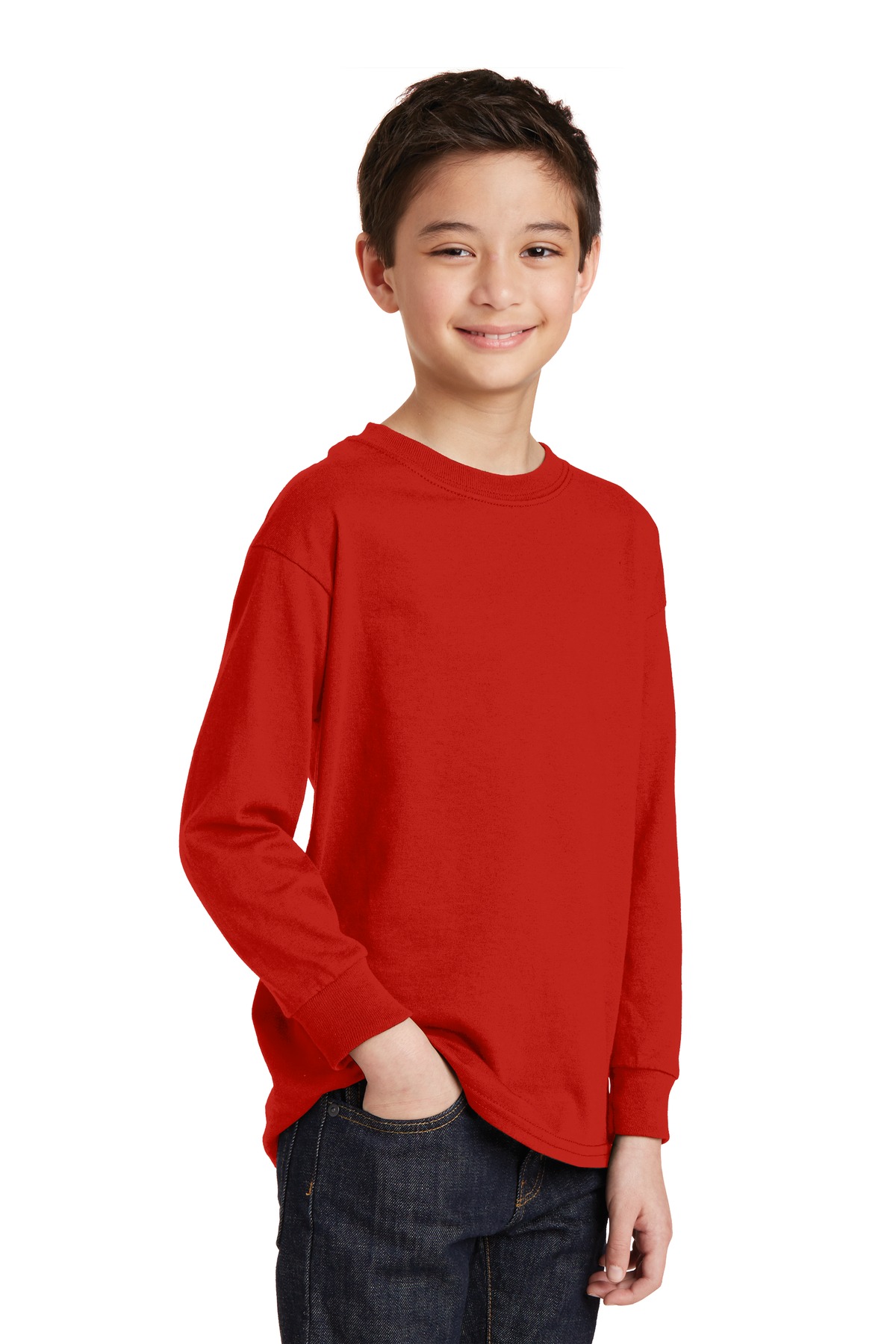 Gildan Youth Heavy Cotton 100% Cotton Long Sleeve T-Shirt. 5400B