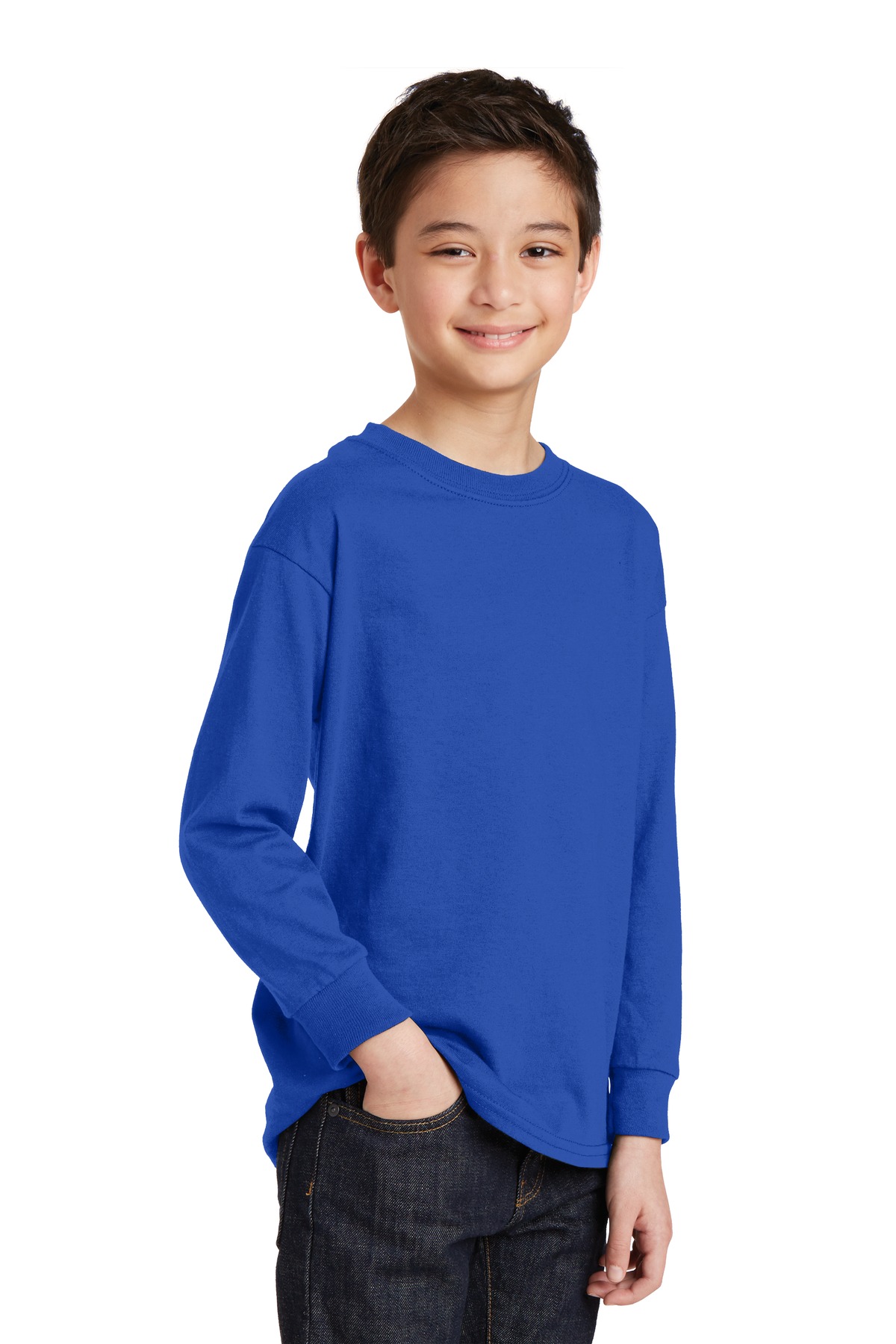 Gildan Youth Heavy Cotton 100% Cotton Long Sleeve T-Shirt. 5400B
