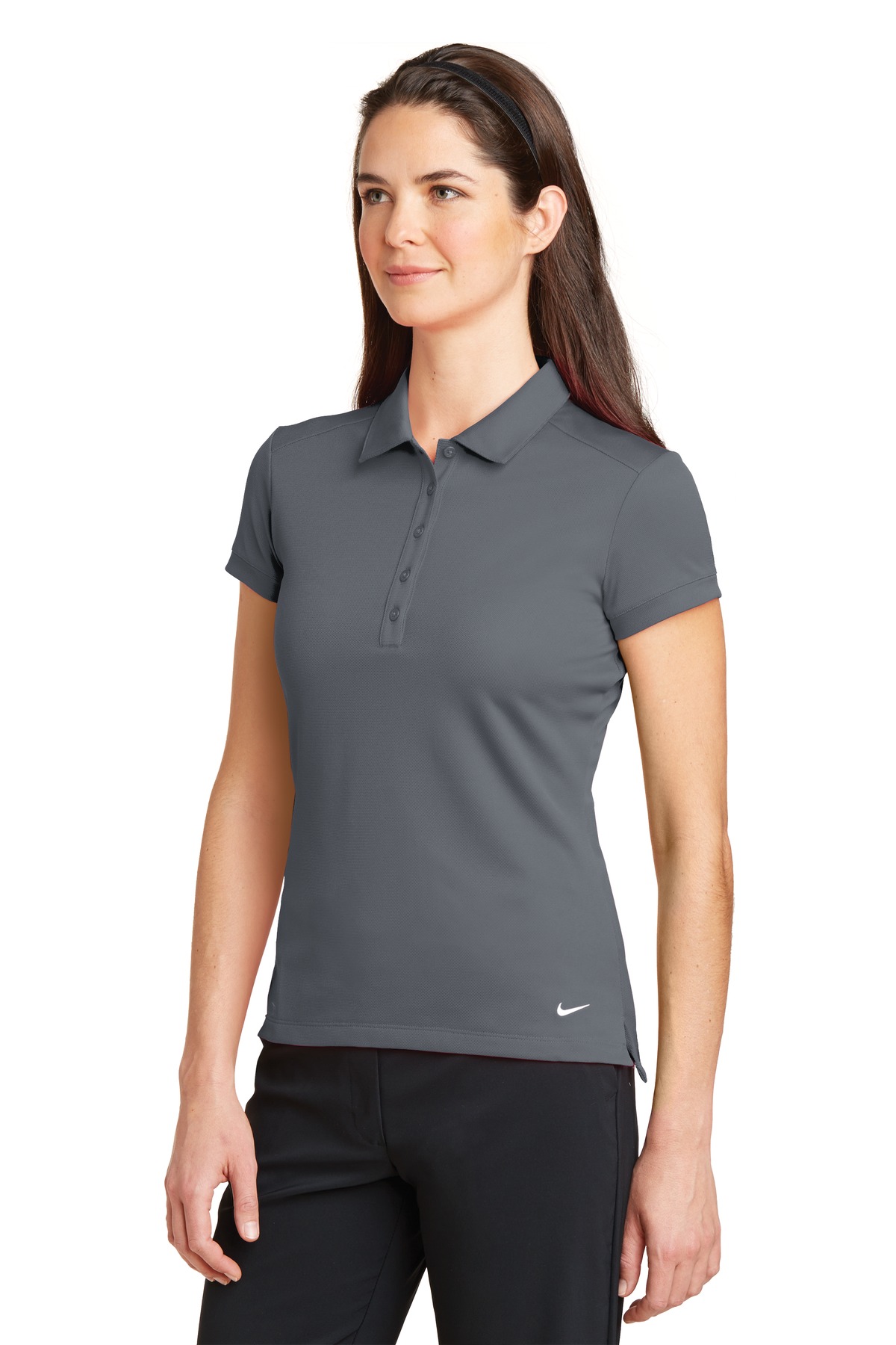 Nike Women's Dri-FIT Solid Icon Pique Modern Fit Polo. 746100