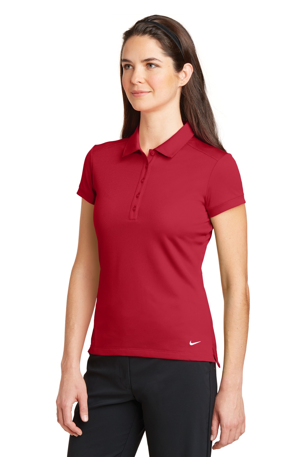 Nike Women's Dri-FIT Solid Icon Pique Modern Fit Polo. 746100