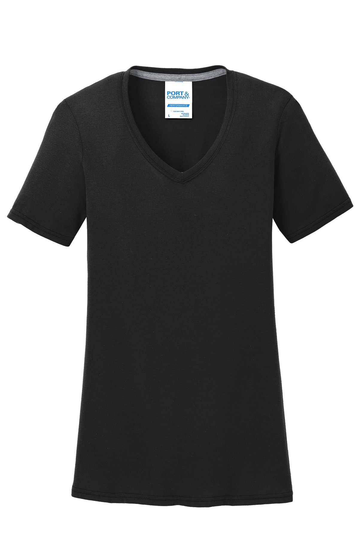 Port & Co Women's Performance Blend V-Neck Tee. LPC381V