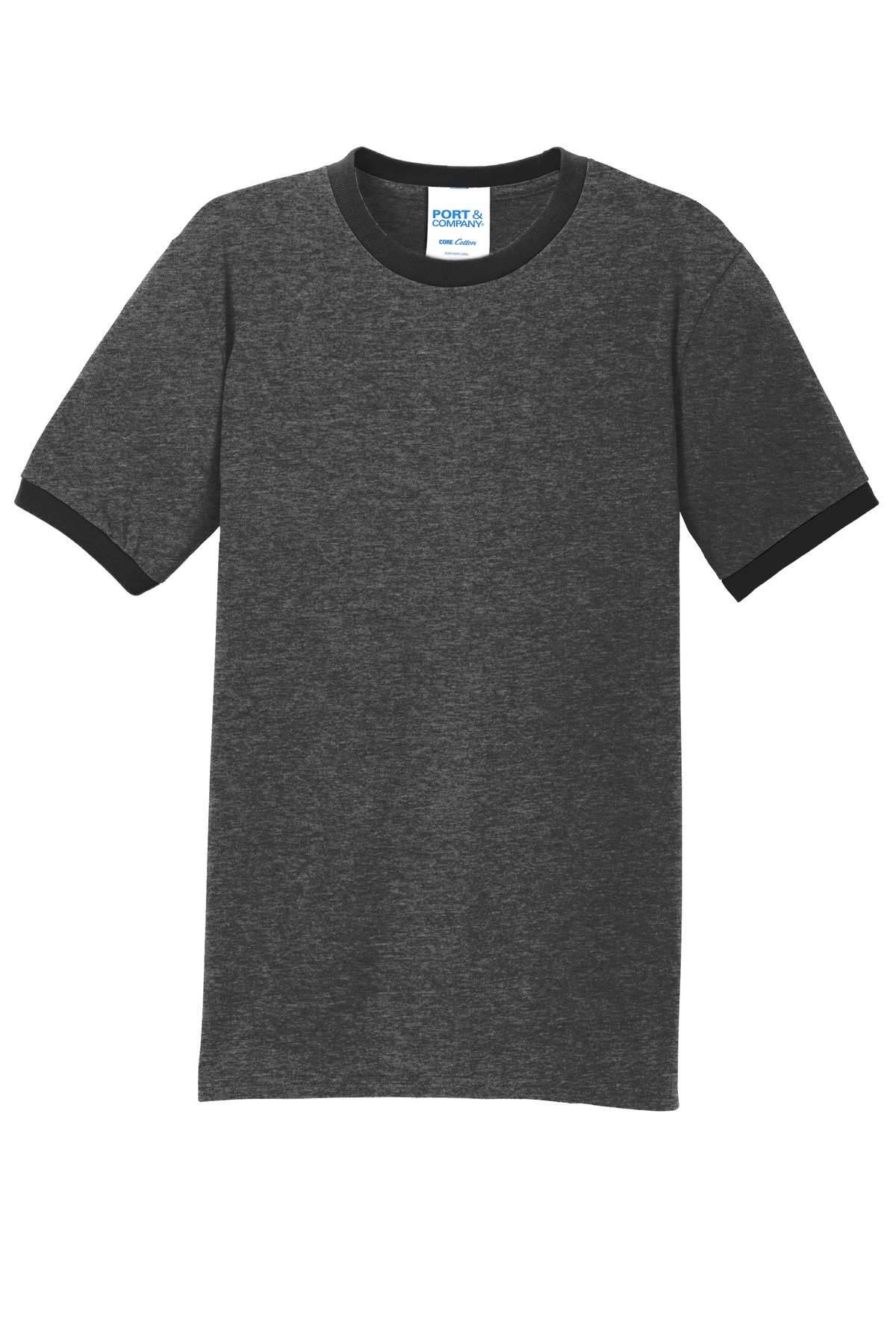 Port & Company Core Cotton Ringer Tee. PC54R