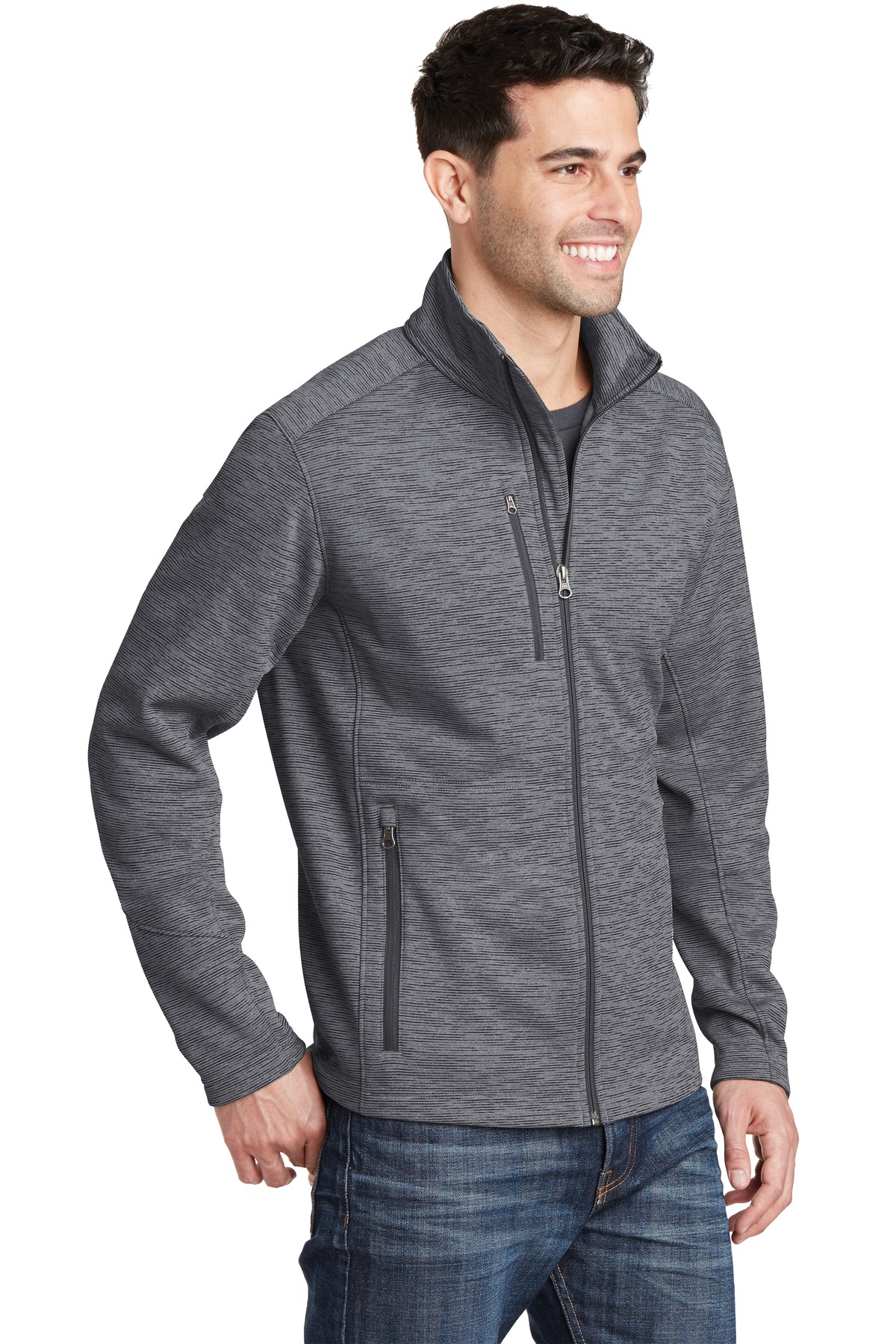 Port Authority Digi Stripe Fleece Jacket. F231